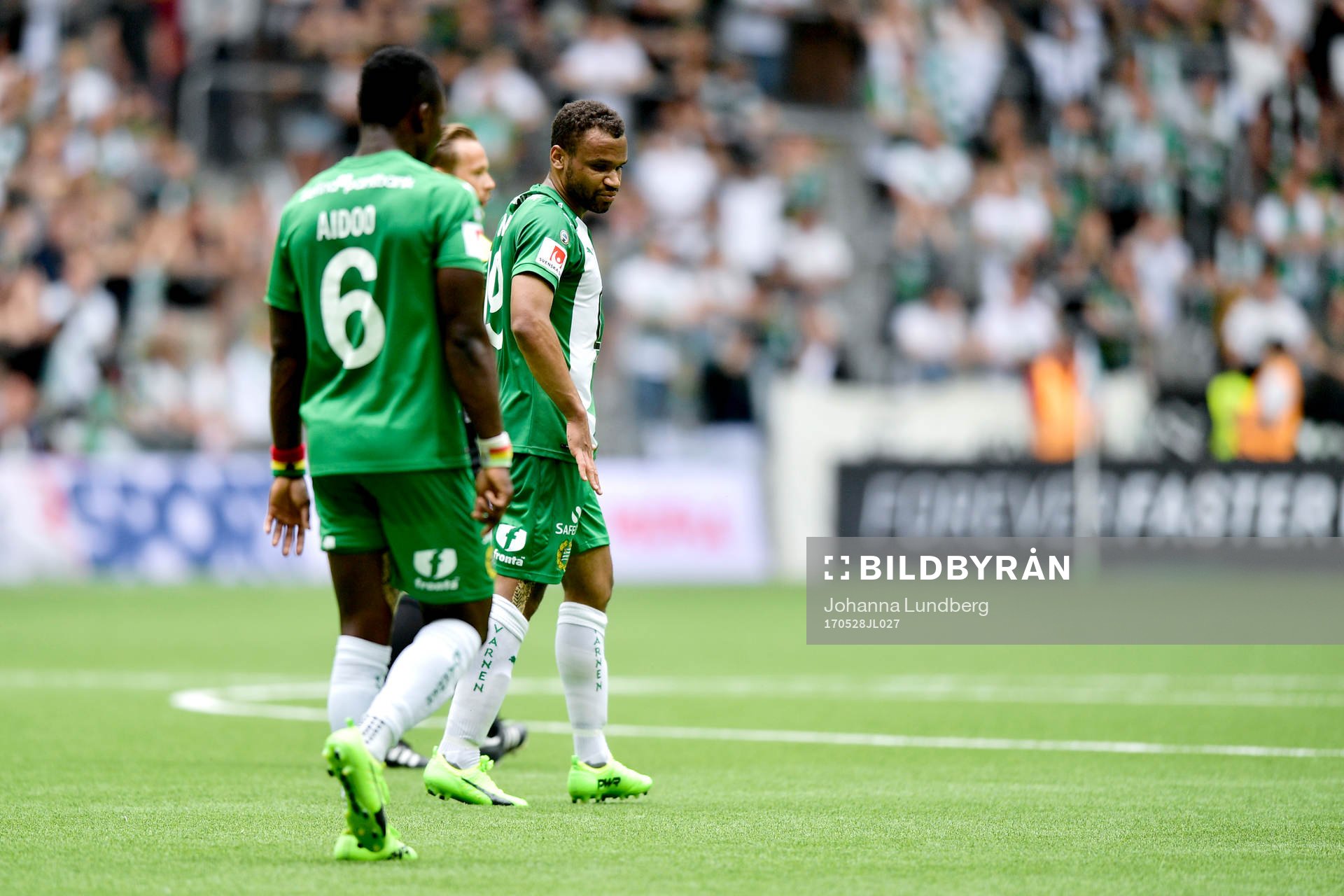 Hammarbys Joseph Aidoo och Serge-Junior Martinsson Ngouali