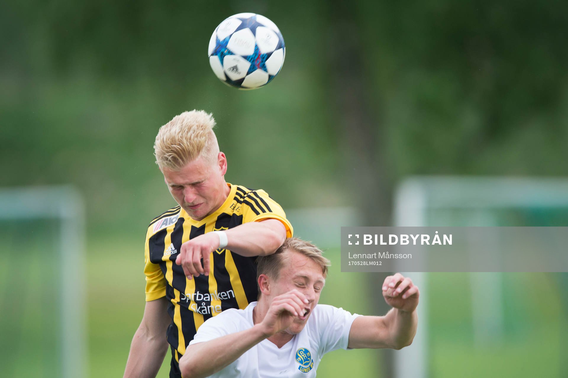 IFK Hässleholms Linus Svensson i matchen i division 2 mellan IFK Hässleholm och Lunds BK i Hässleholm 28 maj 2017.  