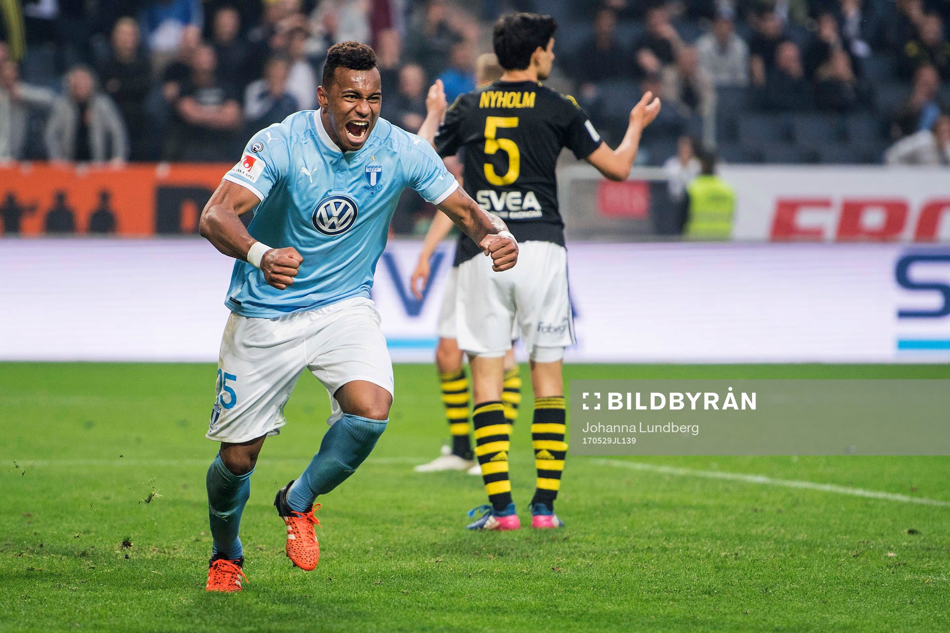 Malmö FFs Felipe Carvalho jublar