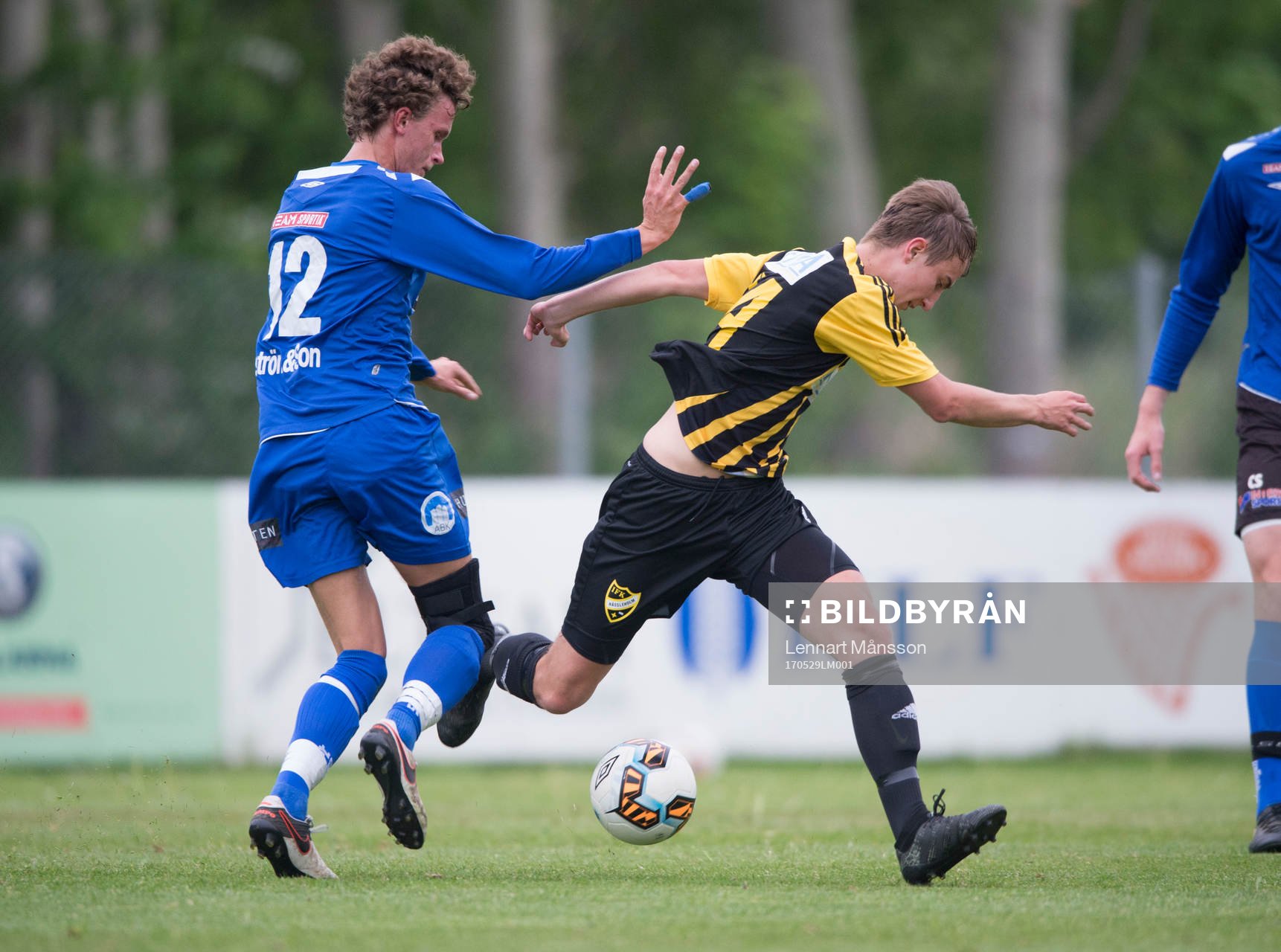 IFK Hässleholms Isak Olsson i B-lagsmatchen mellan Nosaby