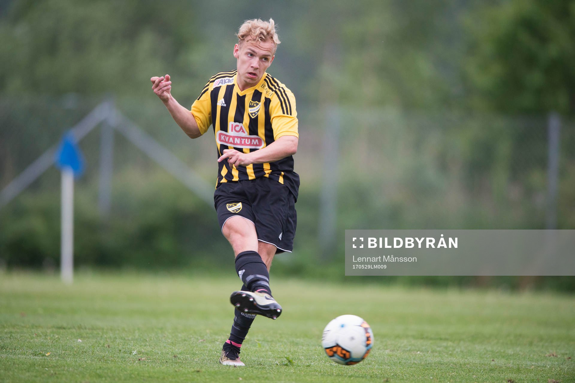 IFK Hässleholms Oskar Lindgren i B-lagsmatchen mellan