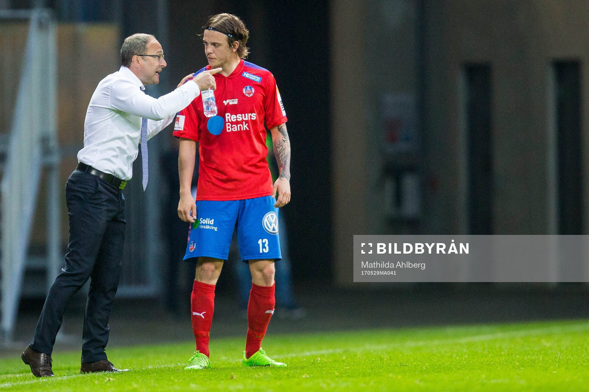 Helsingborgs tränare Per-Ola Ljung och Alexander