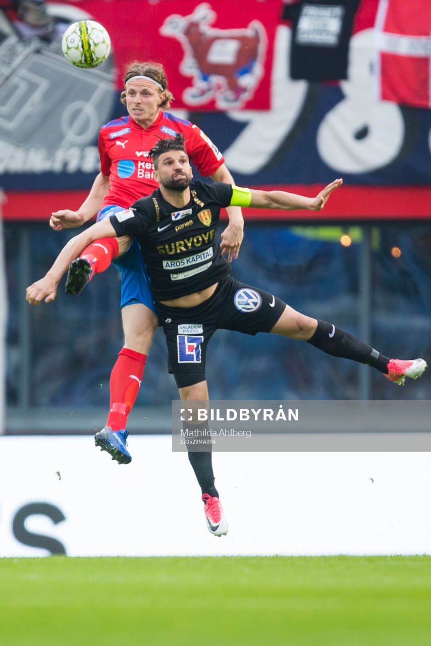 Helsingborgs Carl Johansson och Syrianskas Mattias Mete