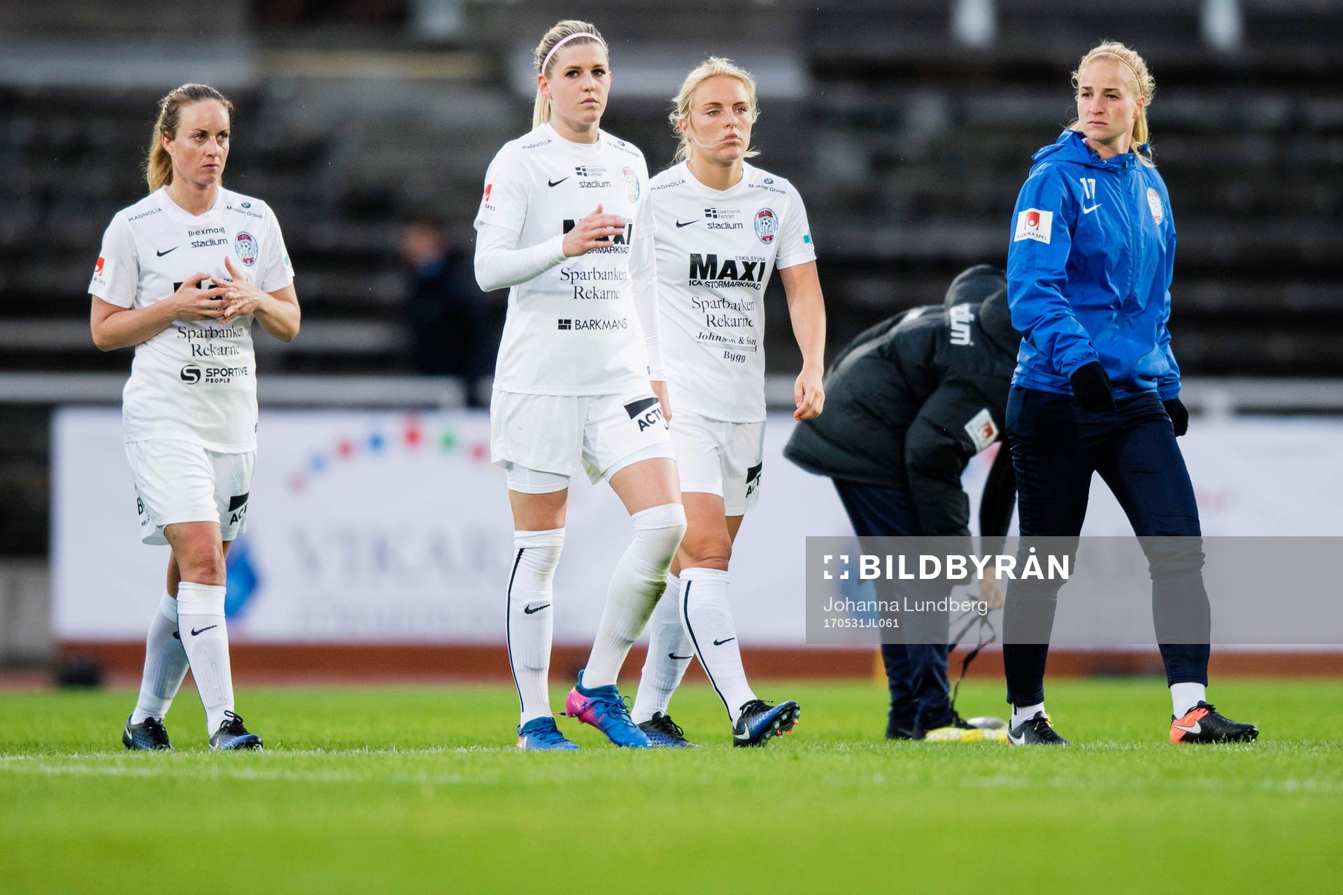 Eskilstunas spelare med Olivia Schough och Mimmi Larsson