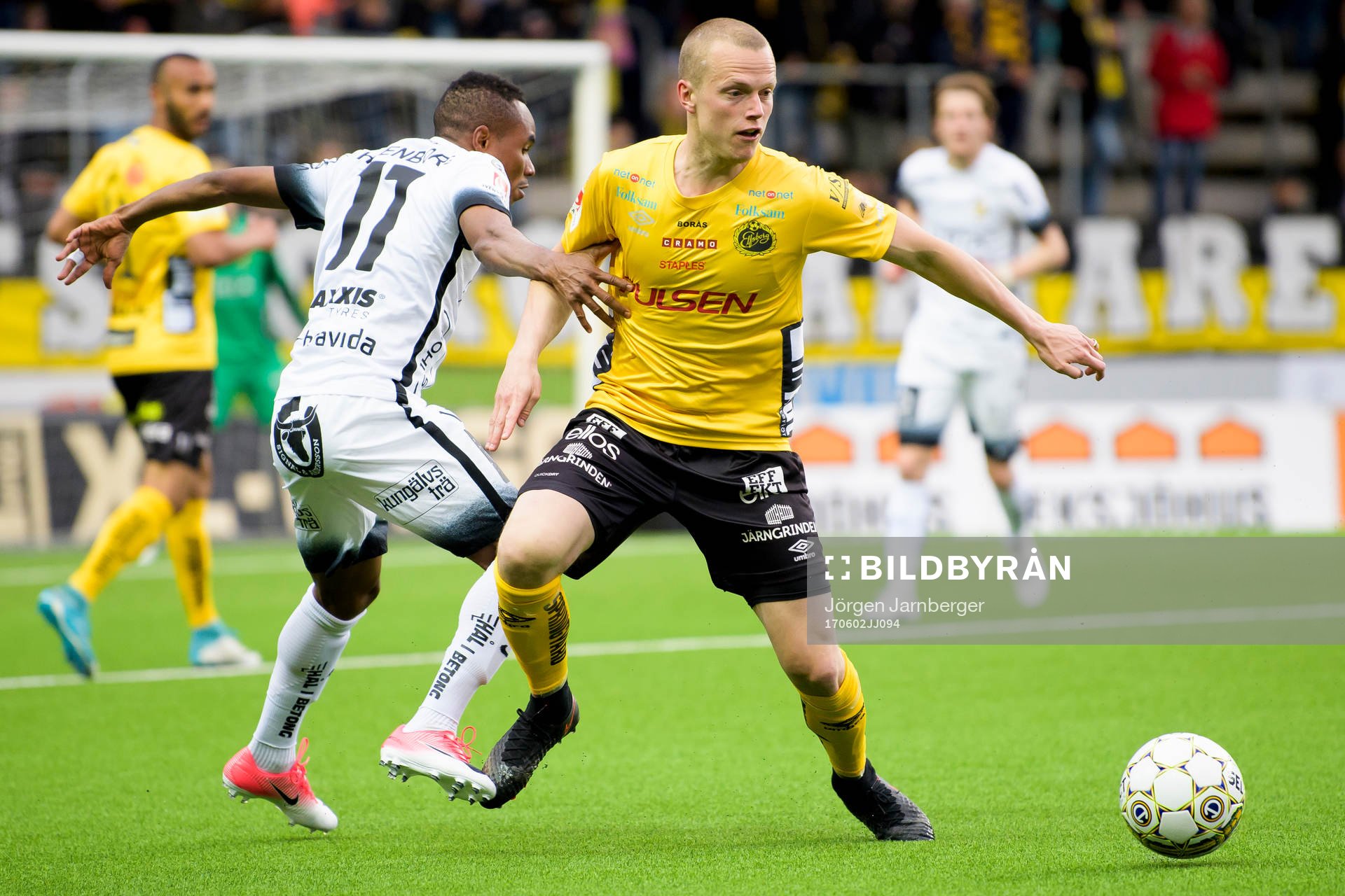 Elfsborgs Daniel Gustavsson och Häckens Nasiru Mohammed