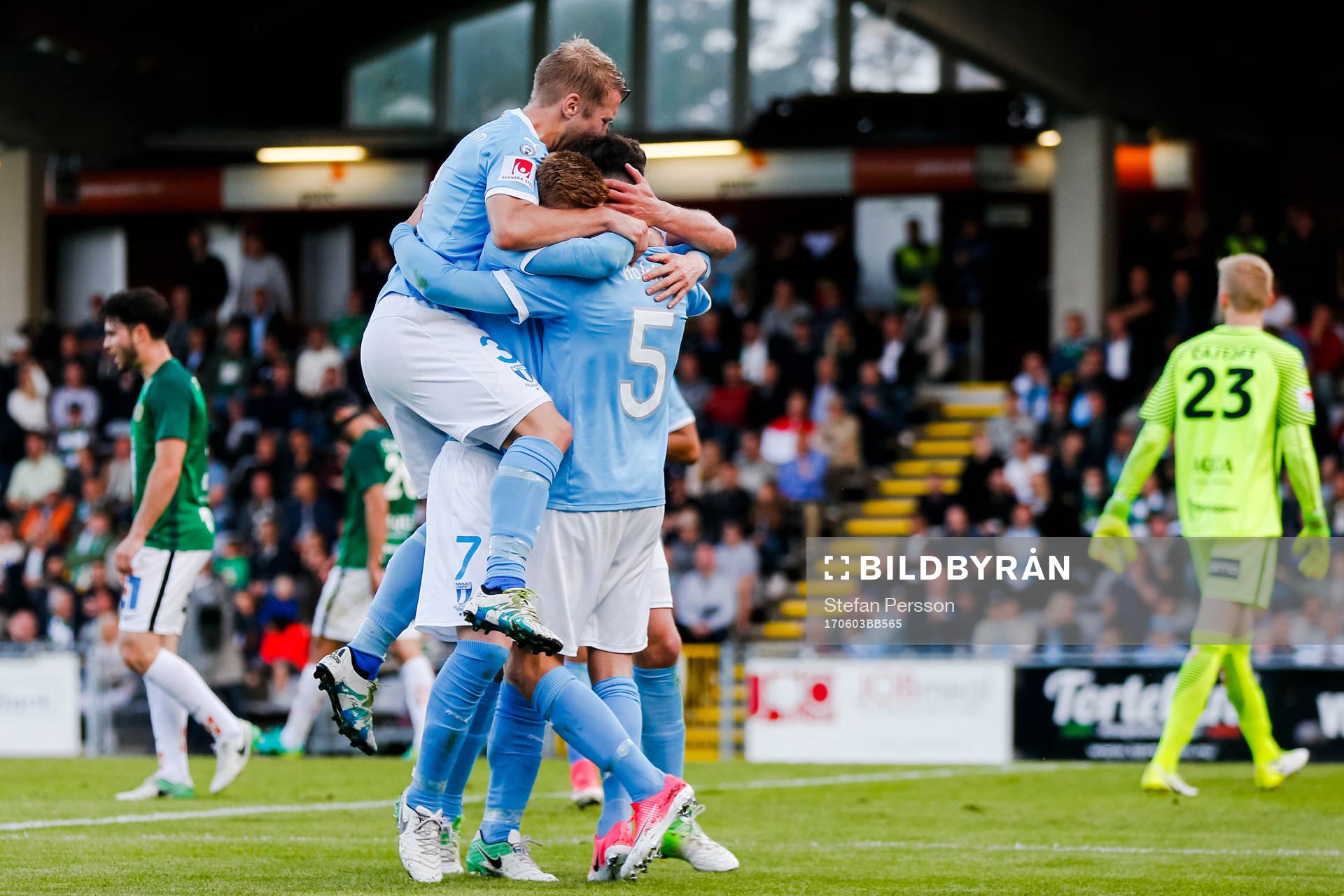 Malmö FFs spelare jublar