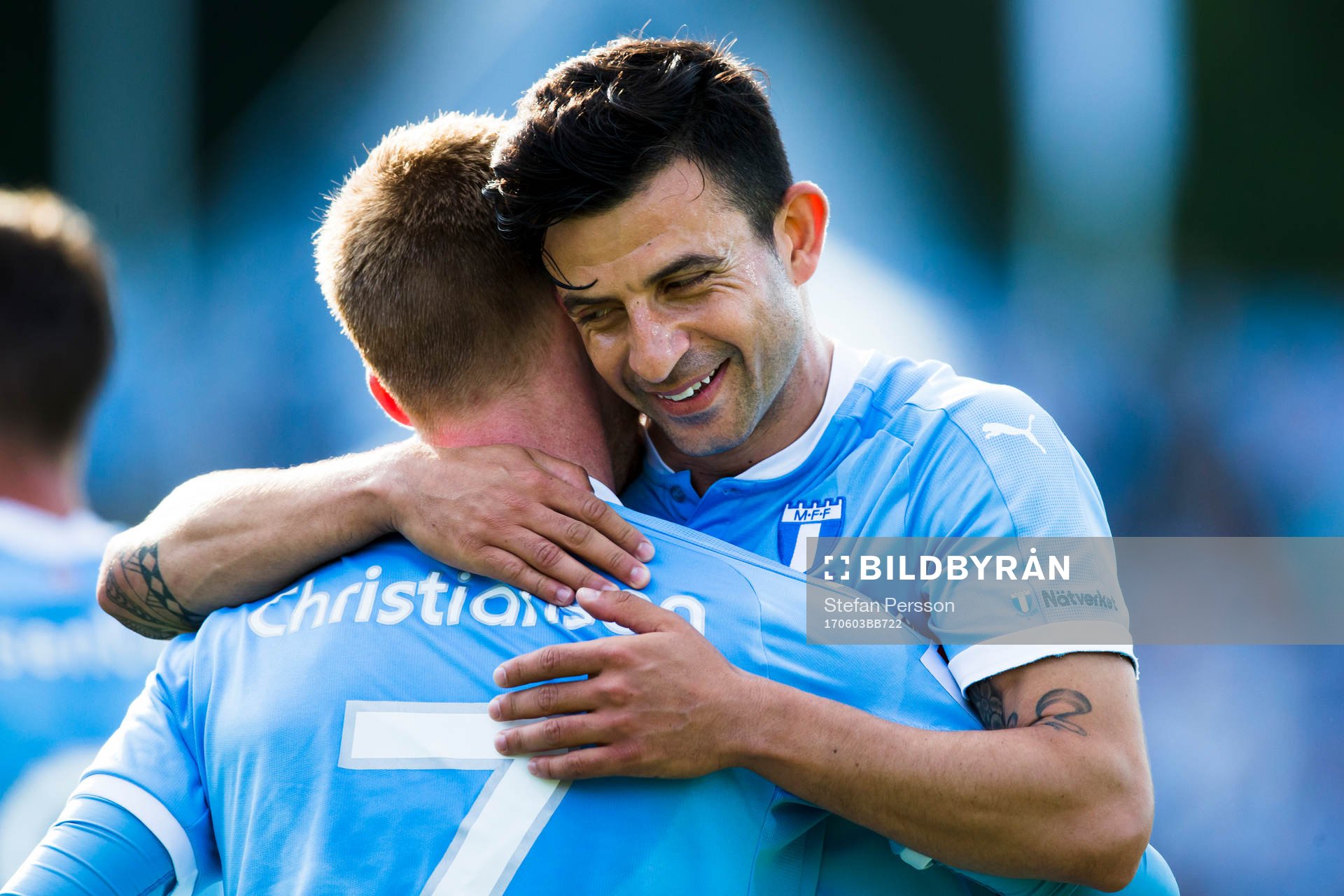 Malmö FFs Anders Christiansen och Malmö FFs Behrang
