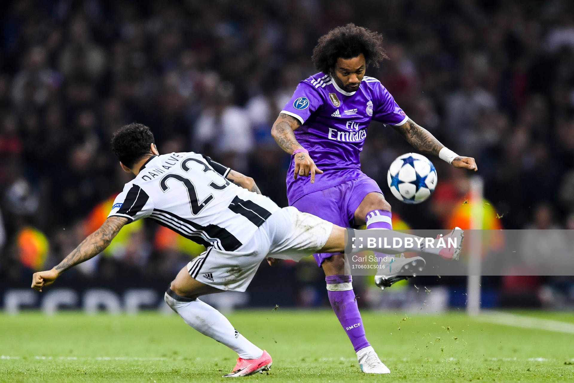 Juventus Dani Alves och Real Madrids Marcelo