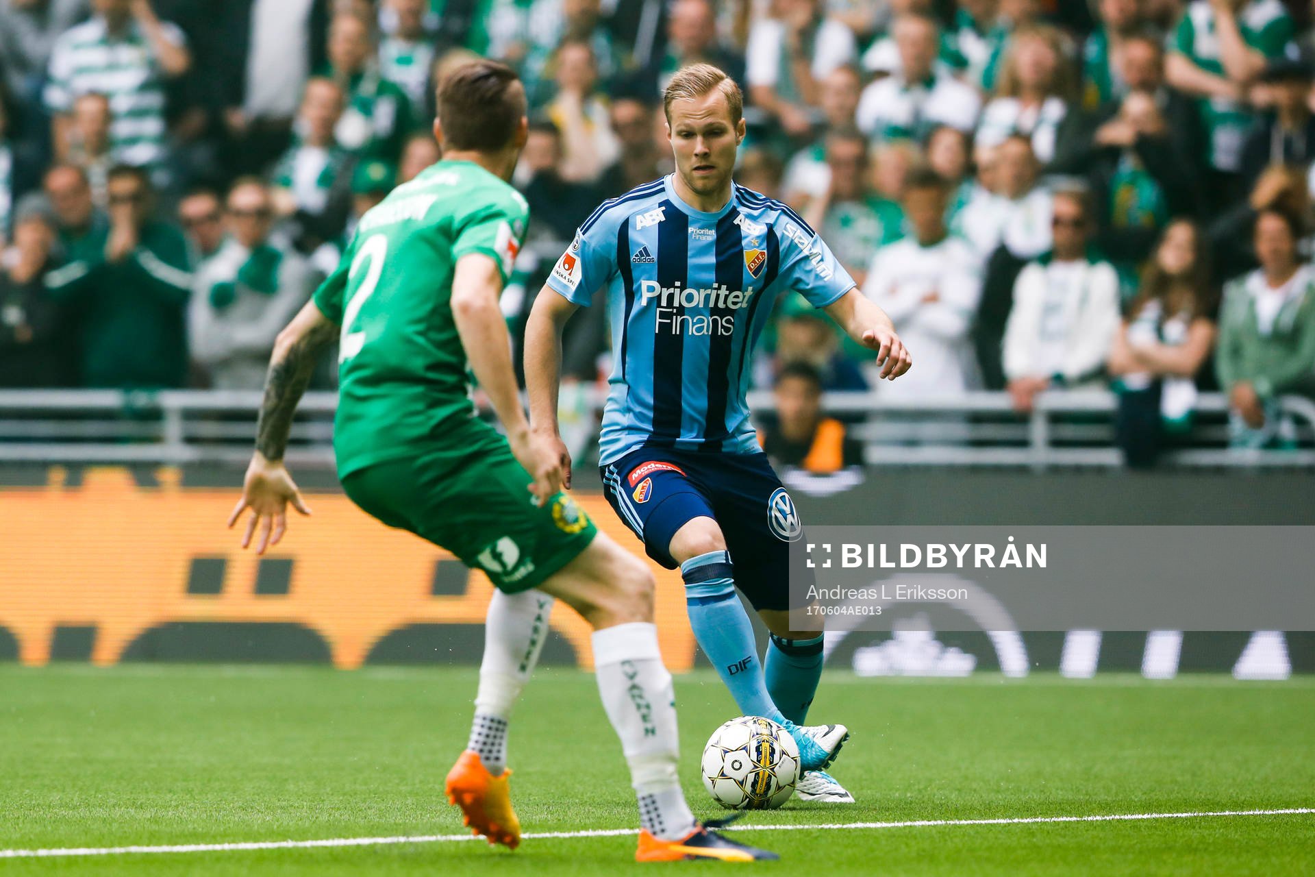 Djurgårdens Gustav Engvall och Hammarbys Birkir Már