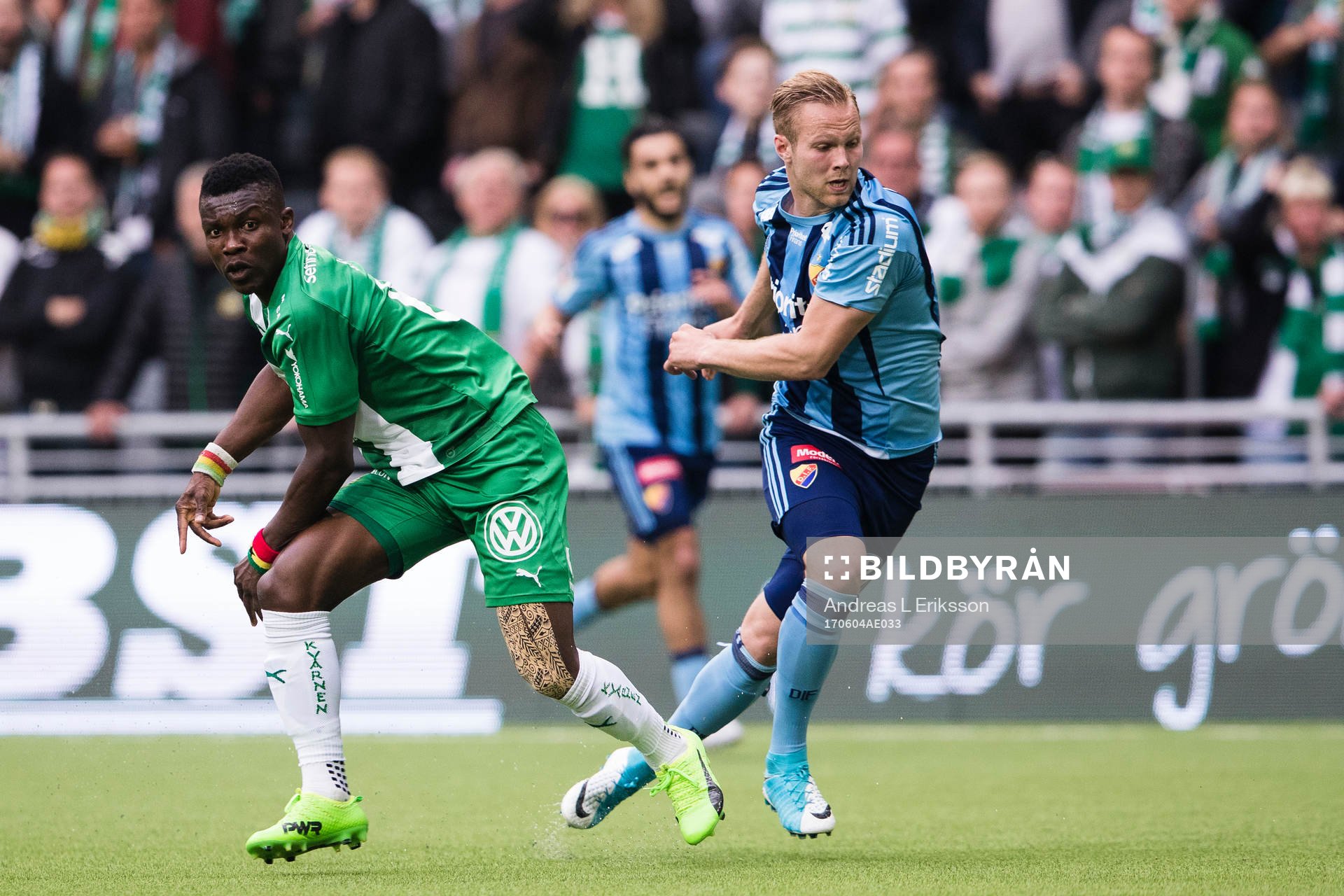 Hammarbys Joseph Aidoo och Djurgårdens Gustav Engvall