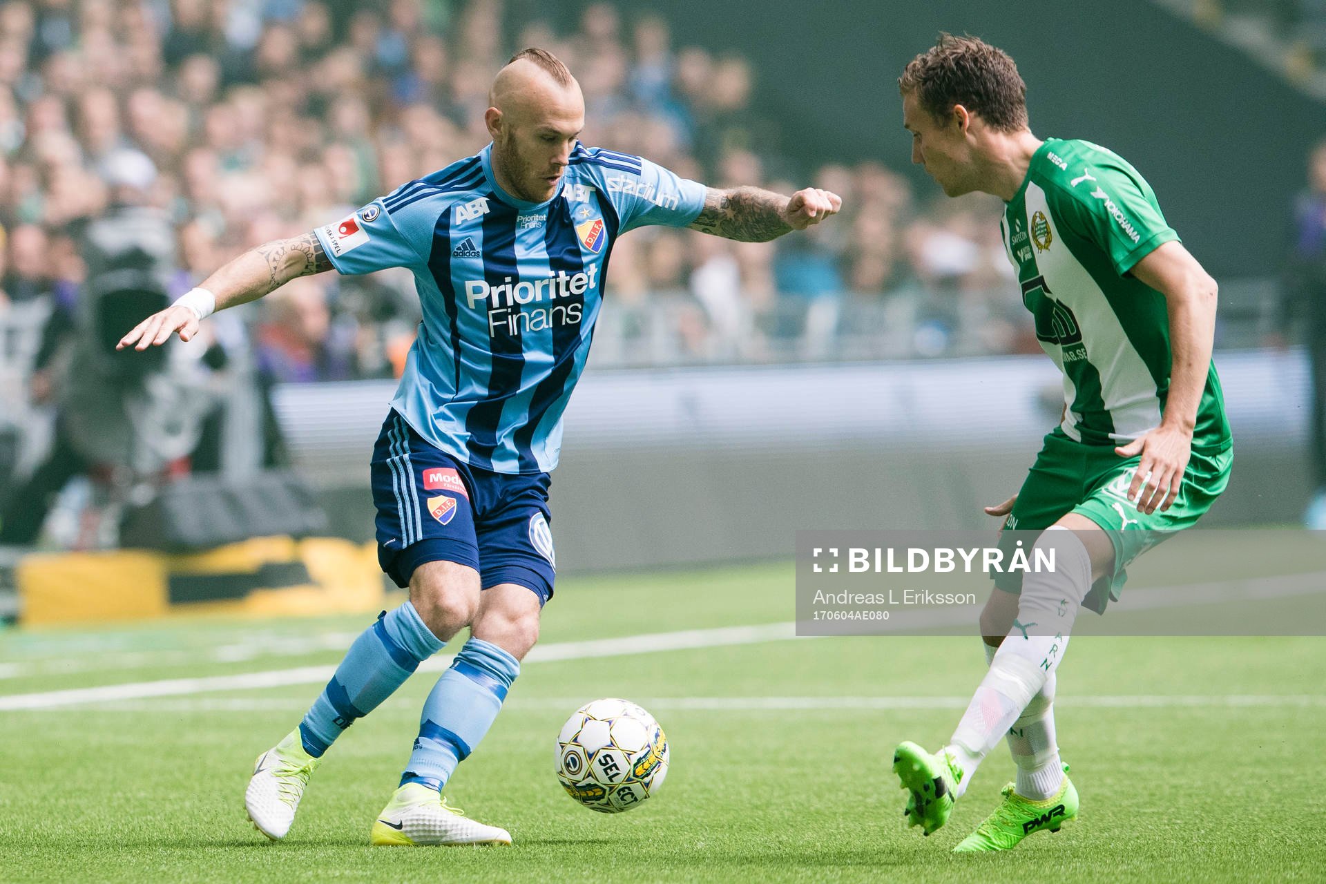Djurgårdens Magnus Eriksson utmanar Hammarbys Fredrik