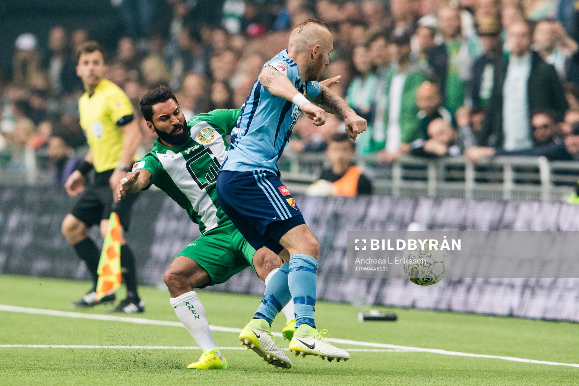 Hammarbys Stefan Batan och Djurgårdens Magnus Eriksson