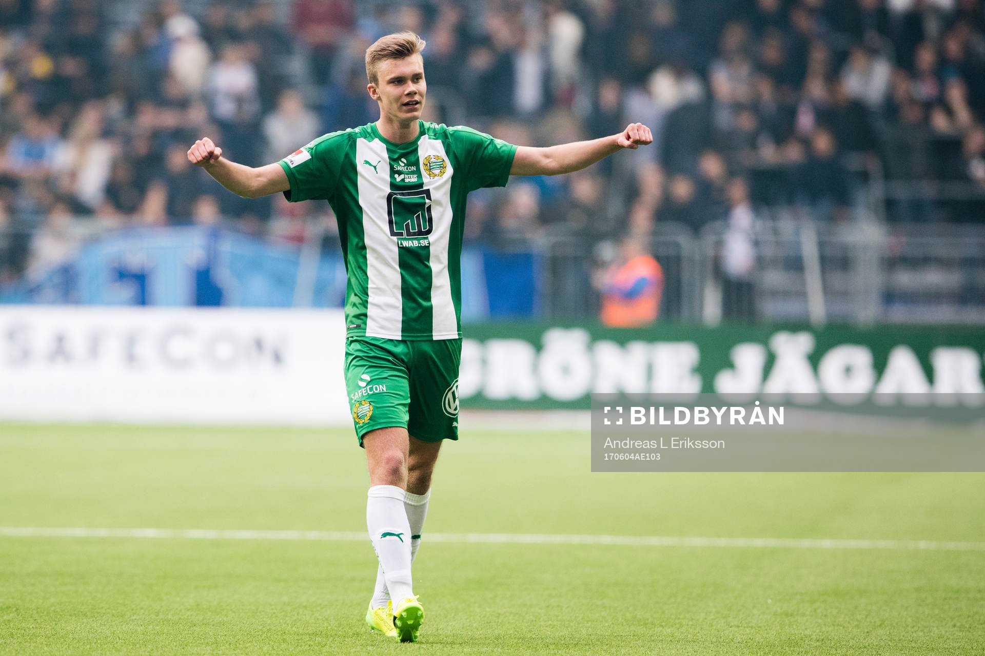 Hammarbys Marcus Degerlund jublar