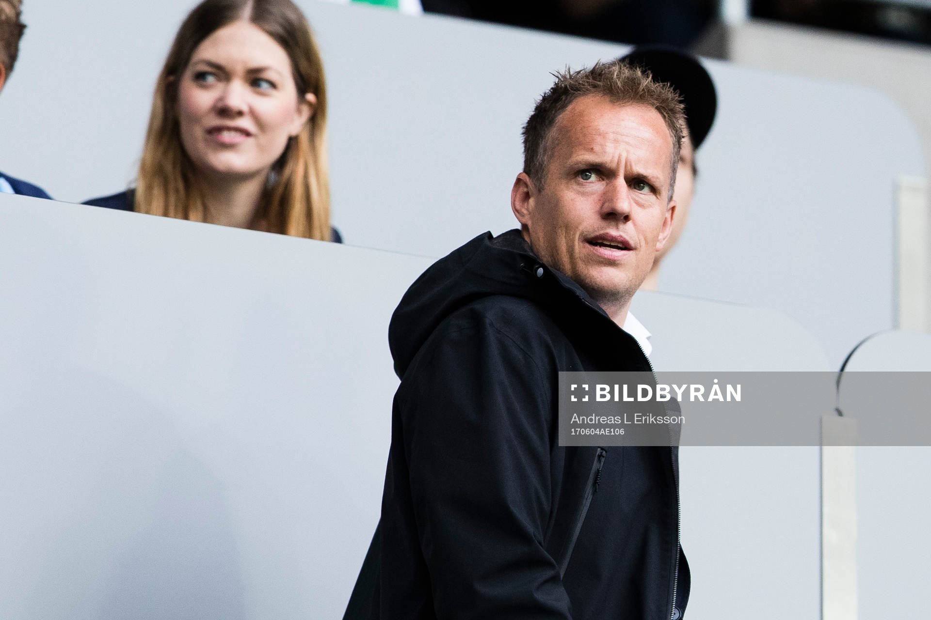 Hammarbys tränare Jakob Michelsen på läktaren