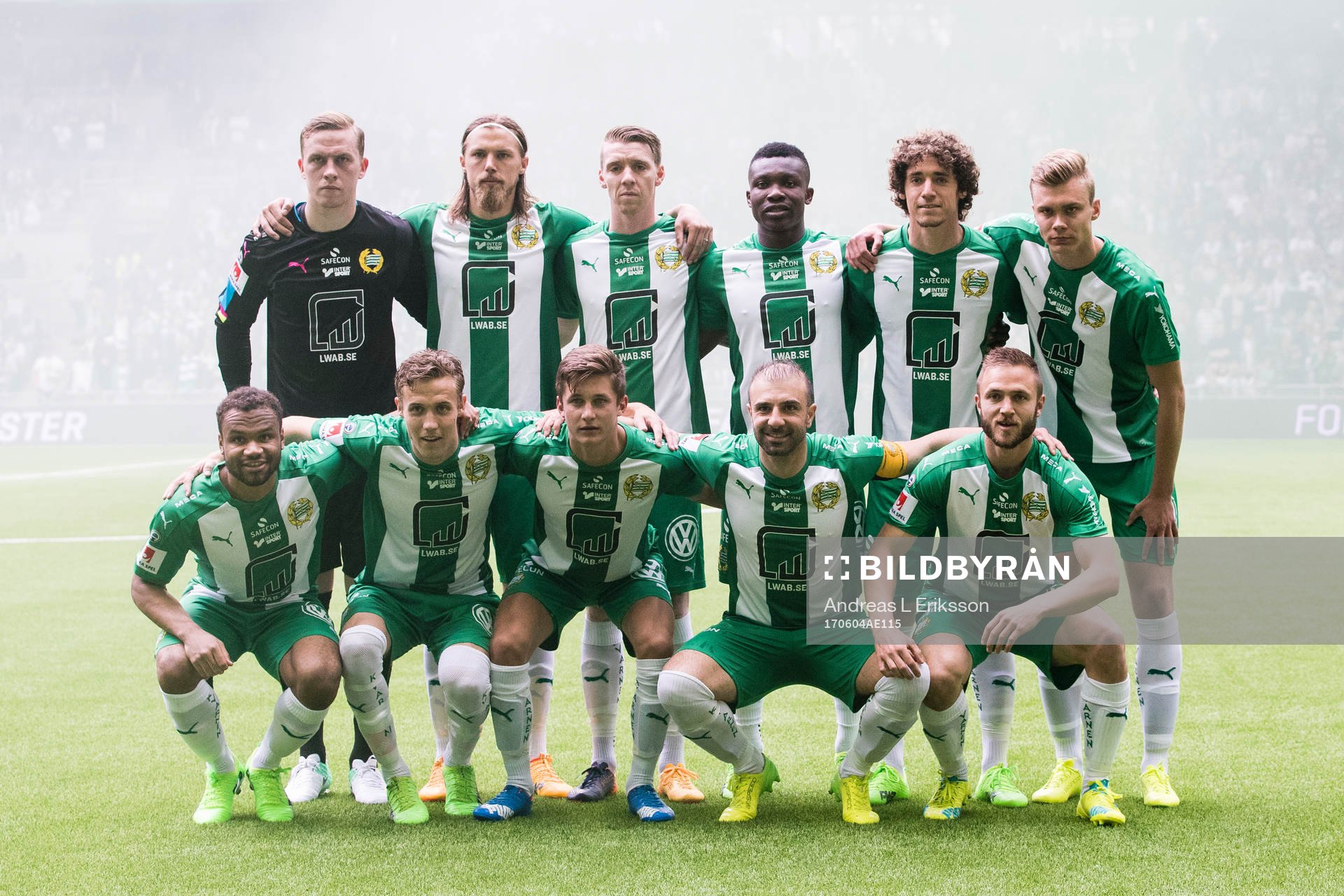 Hammarbys startelva innan fotbollsmatchen i Allsvenskan