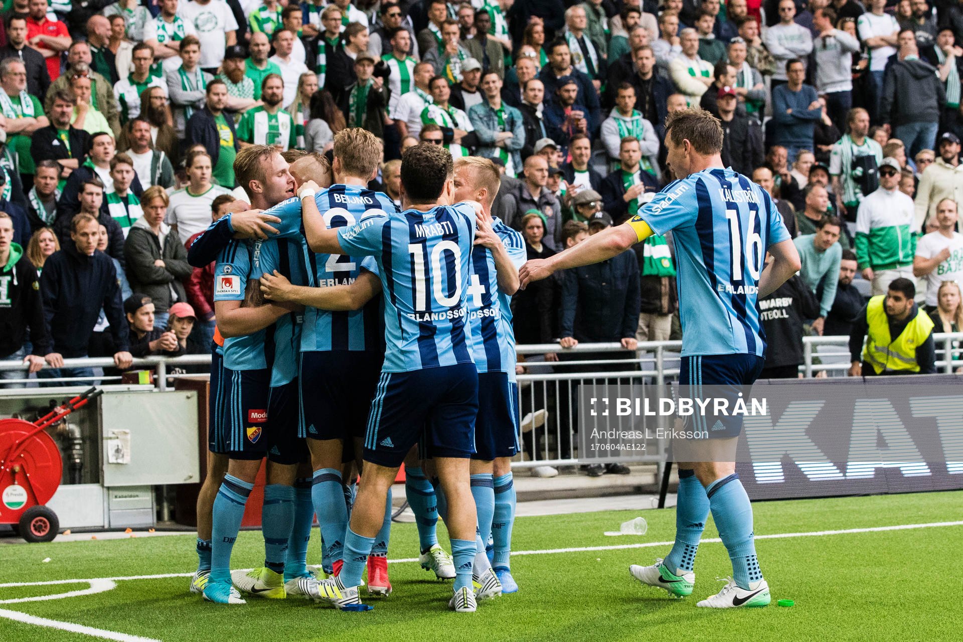 Djurgårdens spelare jublar