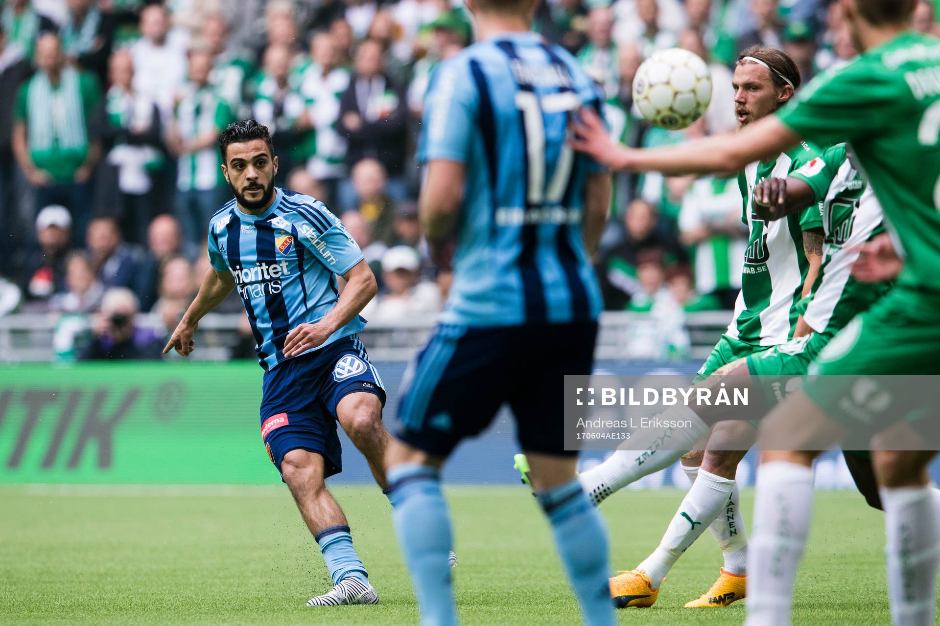 Djurgårdens Othman El Kabir med ett skott