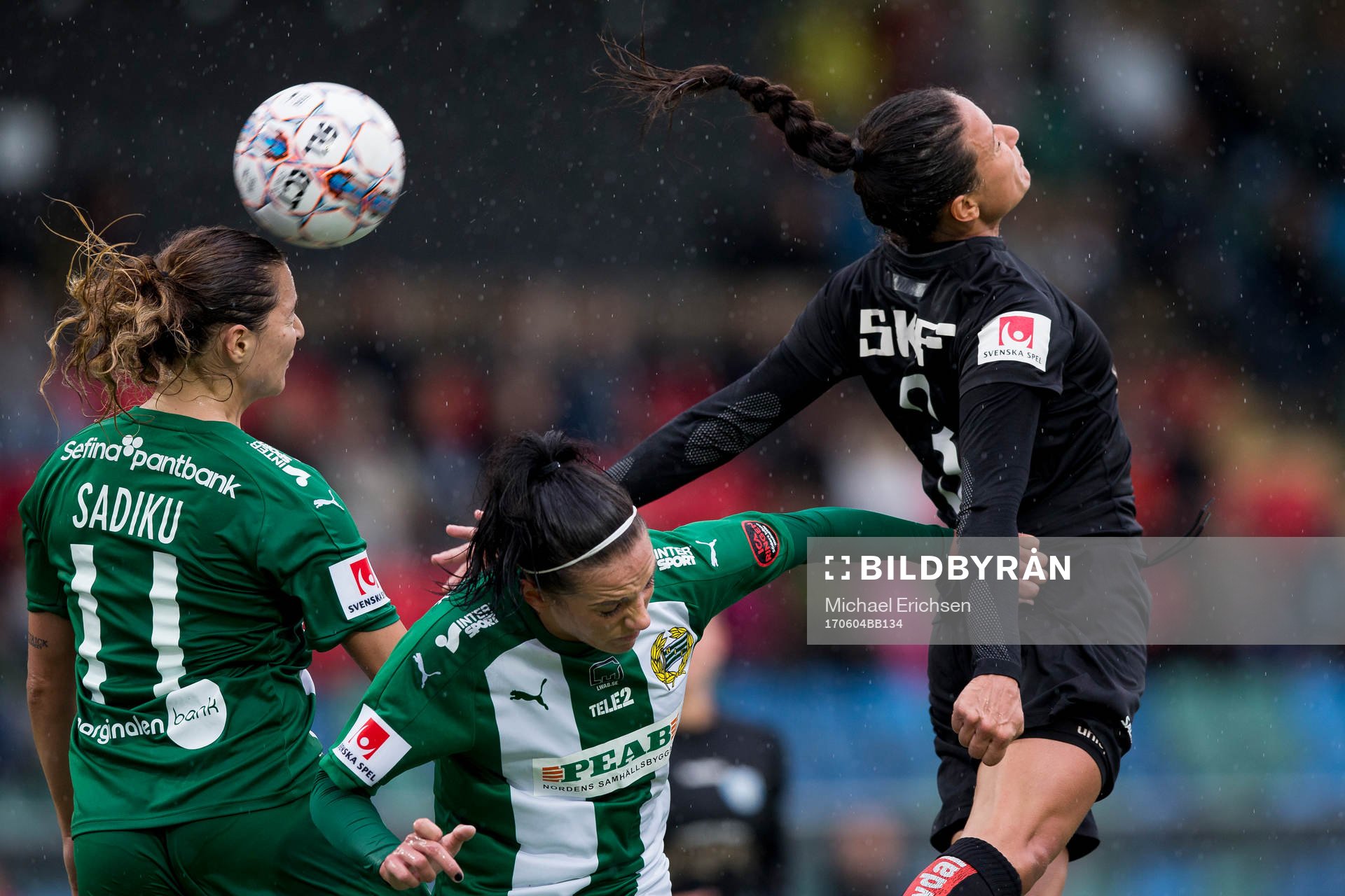4 Göteborgs Beata Kollmats i nickduell med Hammarbys Anna