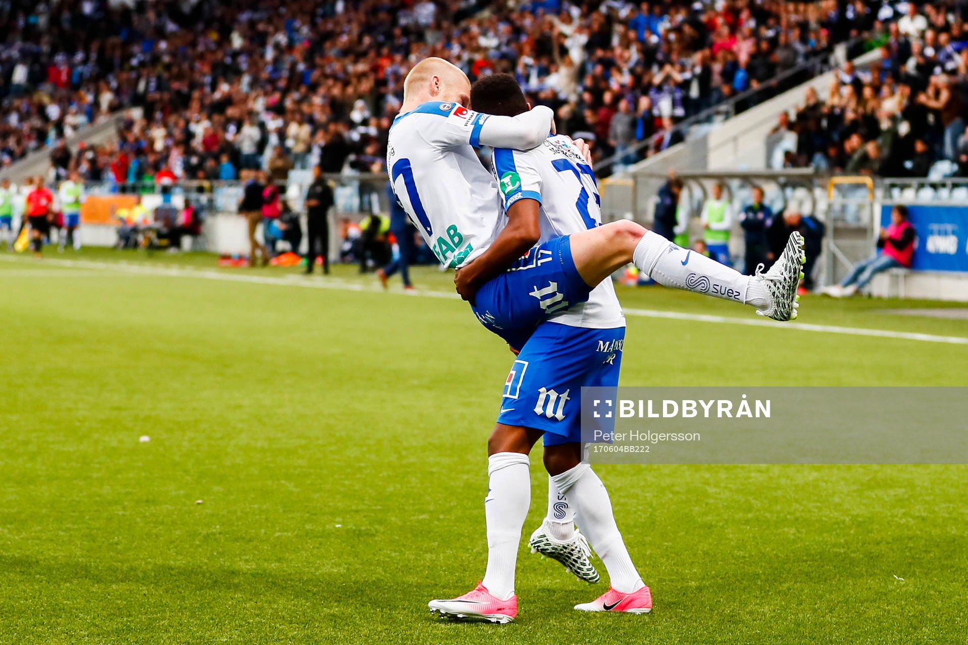 Norrköpings Karl Holmberg och Niclas Eliasson jublar