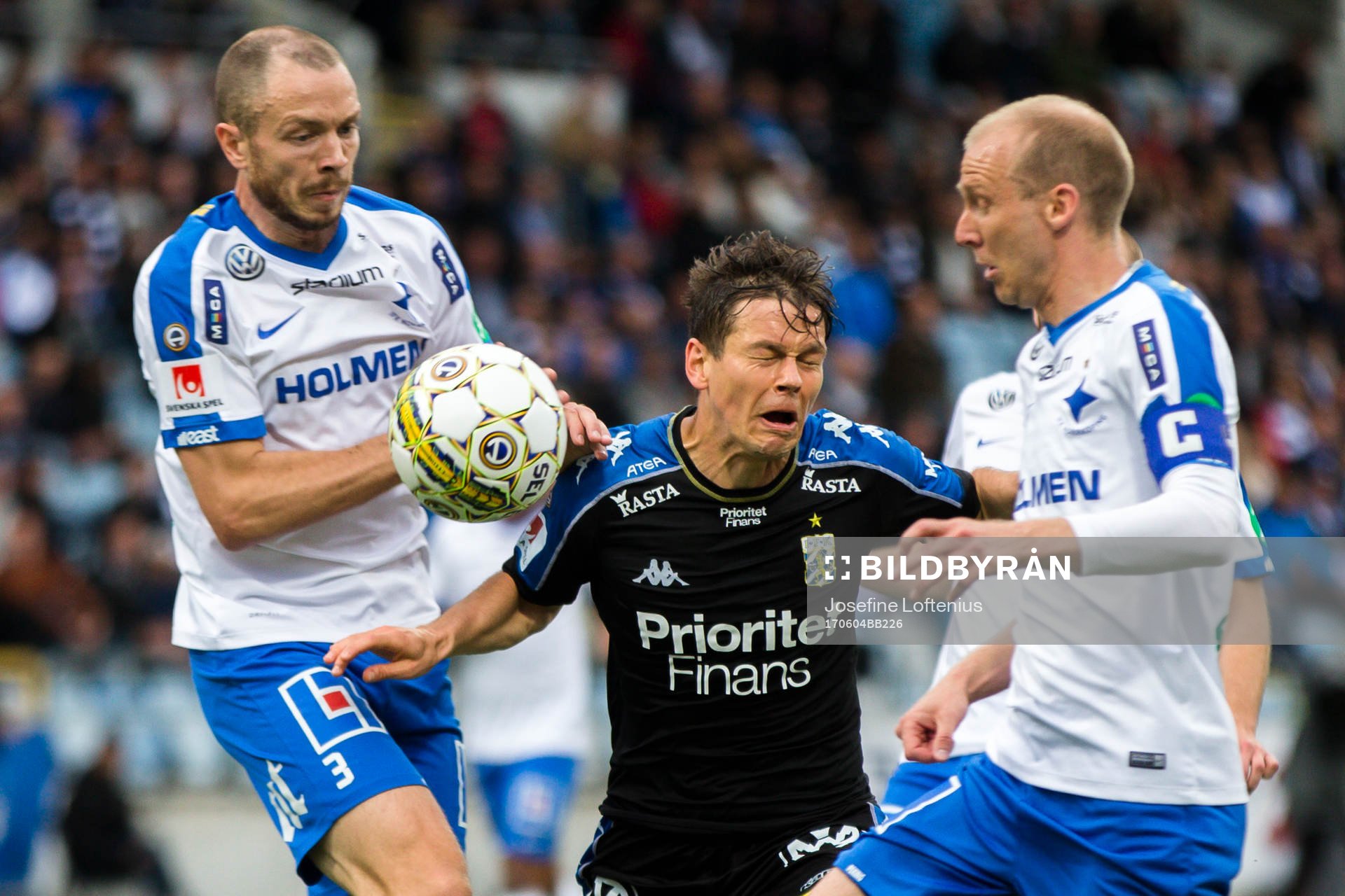 Norrköpings Jon Gudni Fjoluson och Andreas Johansson