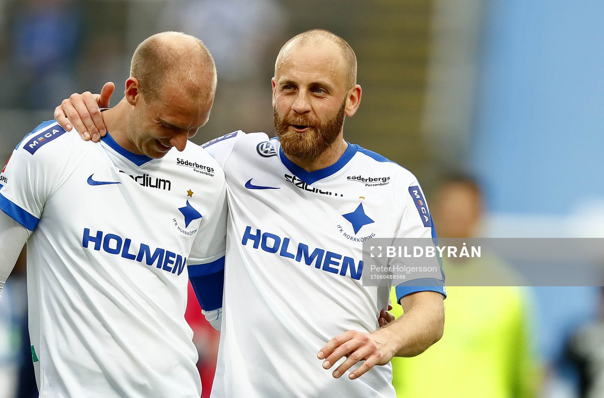 Norrköpings Andreas Johansson och Daniel Sjölund jublar