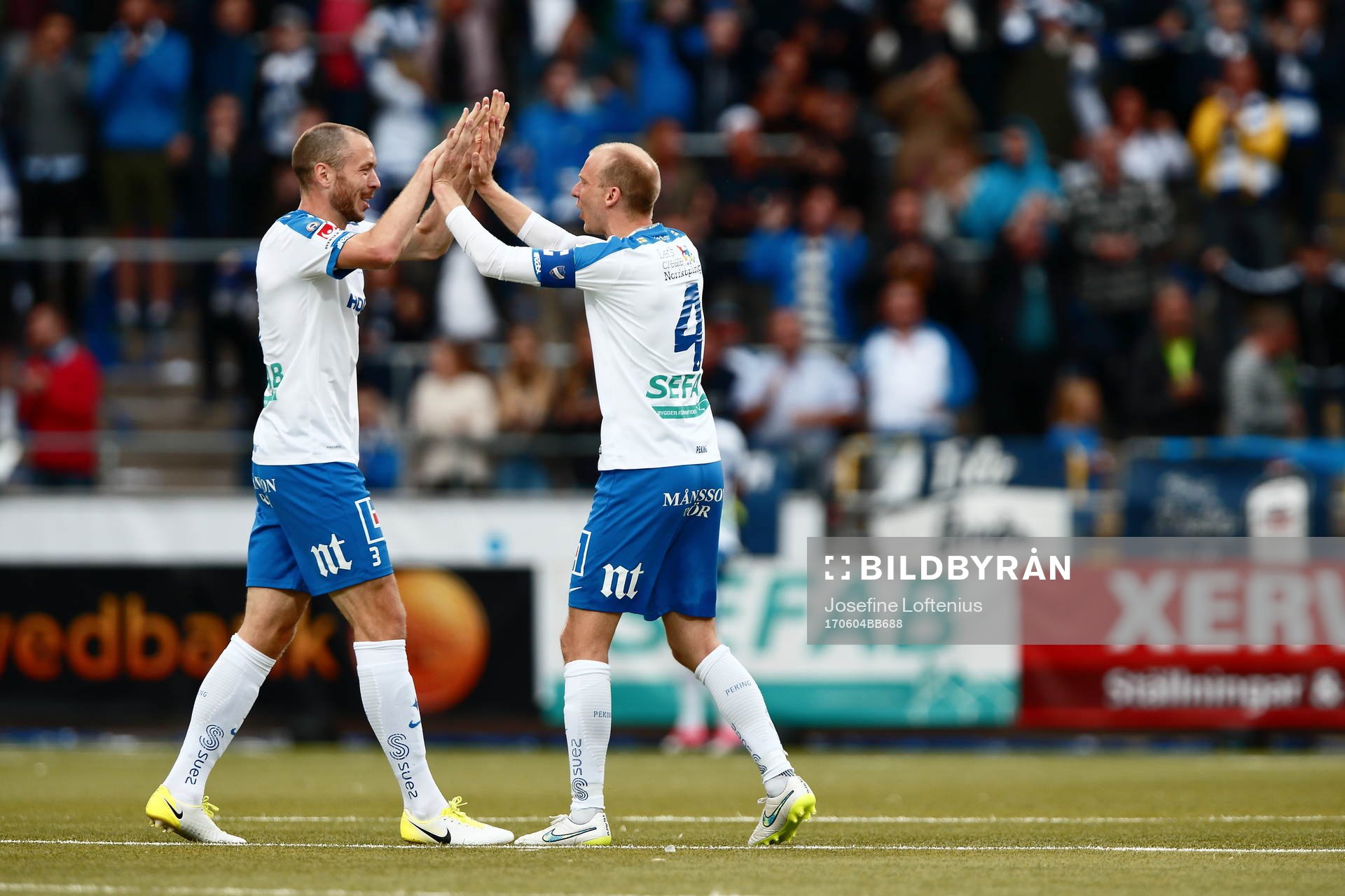 Norrköpings Jón Gudni Fjóluson och Andreas Johansson