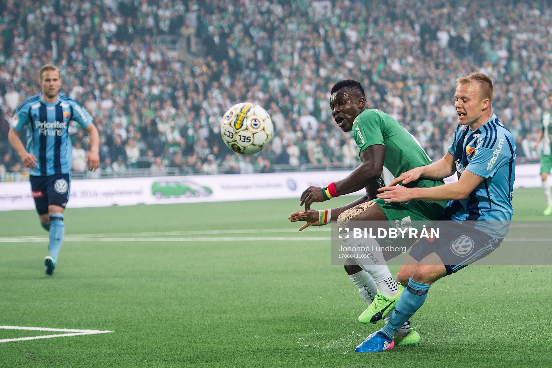 Hammarbys Joseph Aidoo mot Djurgårdens Elliot Käck