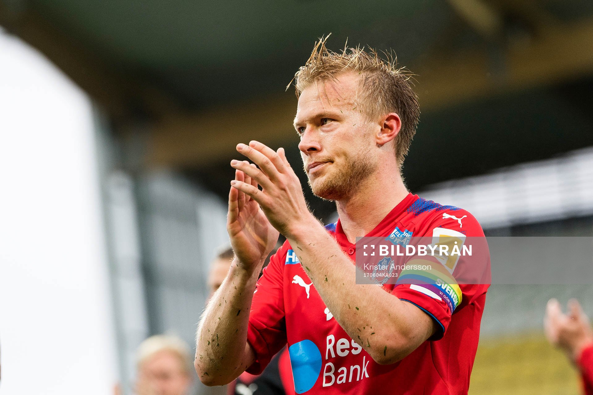 Helsingborgs Andreas Landgren tackar publiken