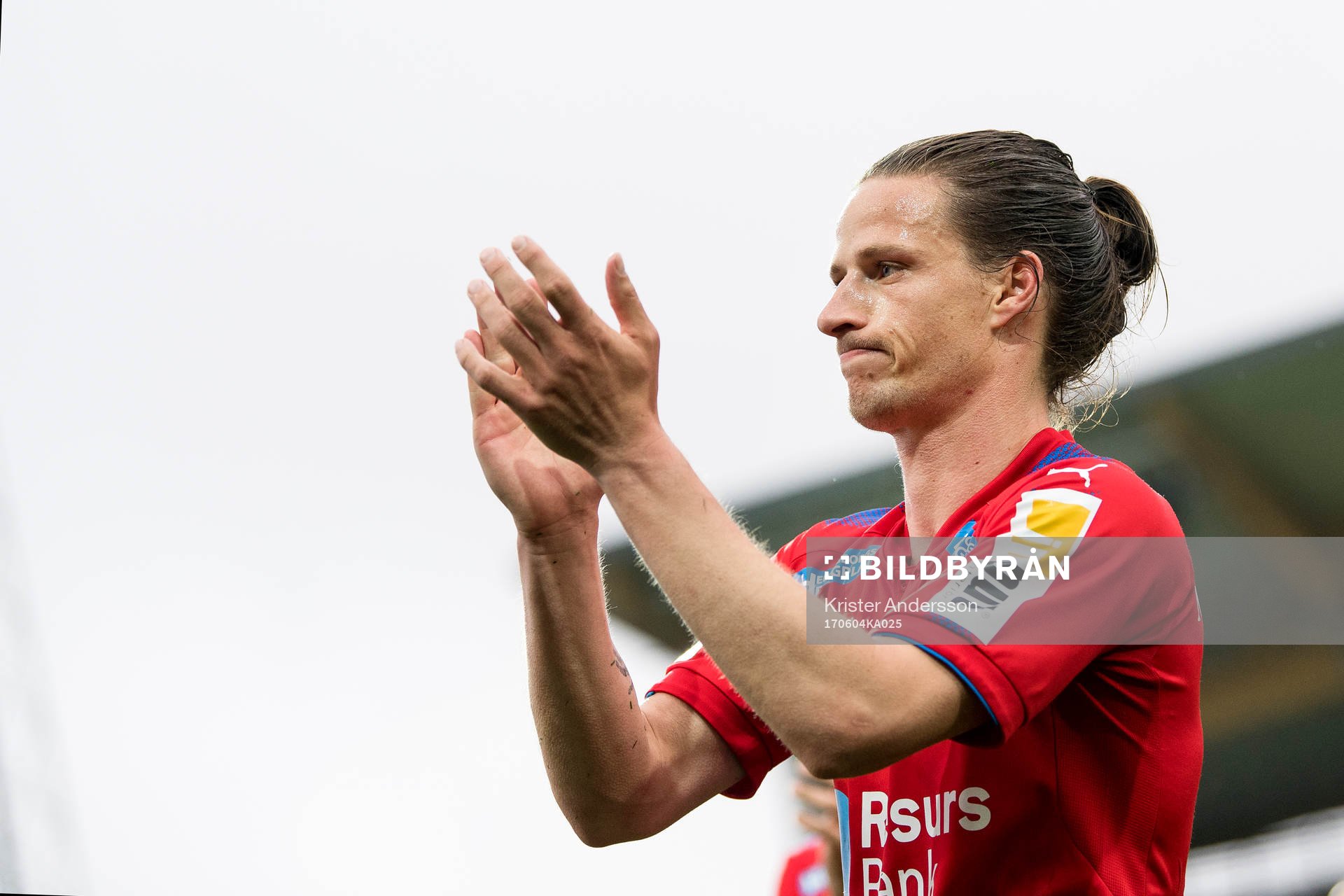 Helsingborgs Jesper Lange tackar publiken
