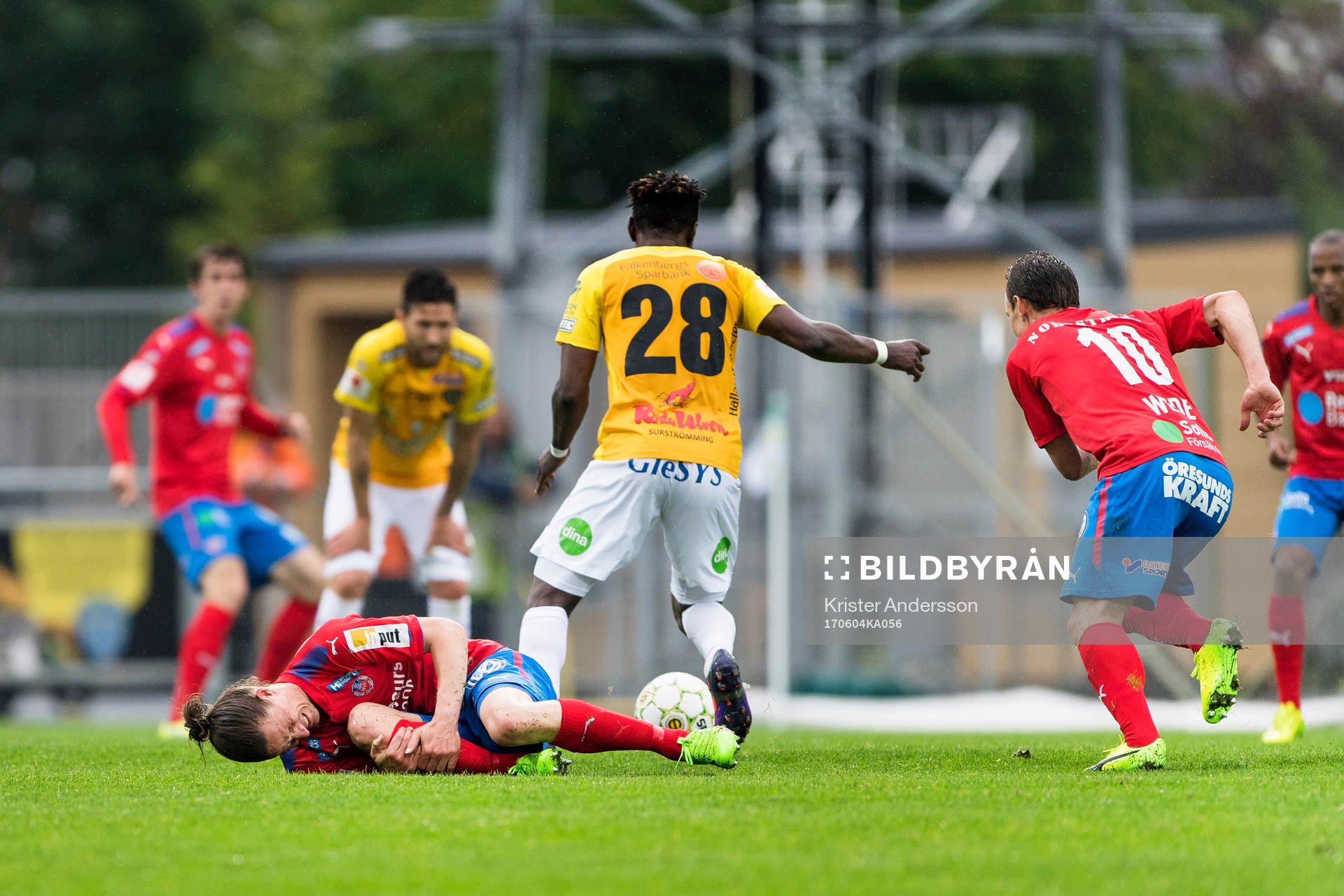 Helsingborgs Jesper Lange har ont