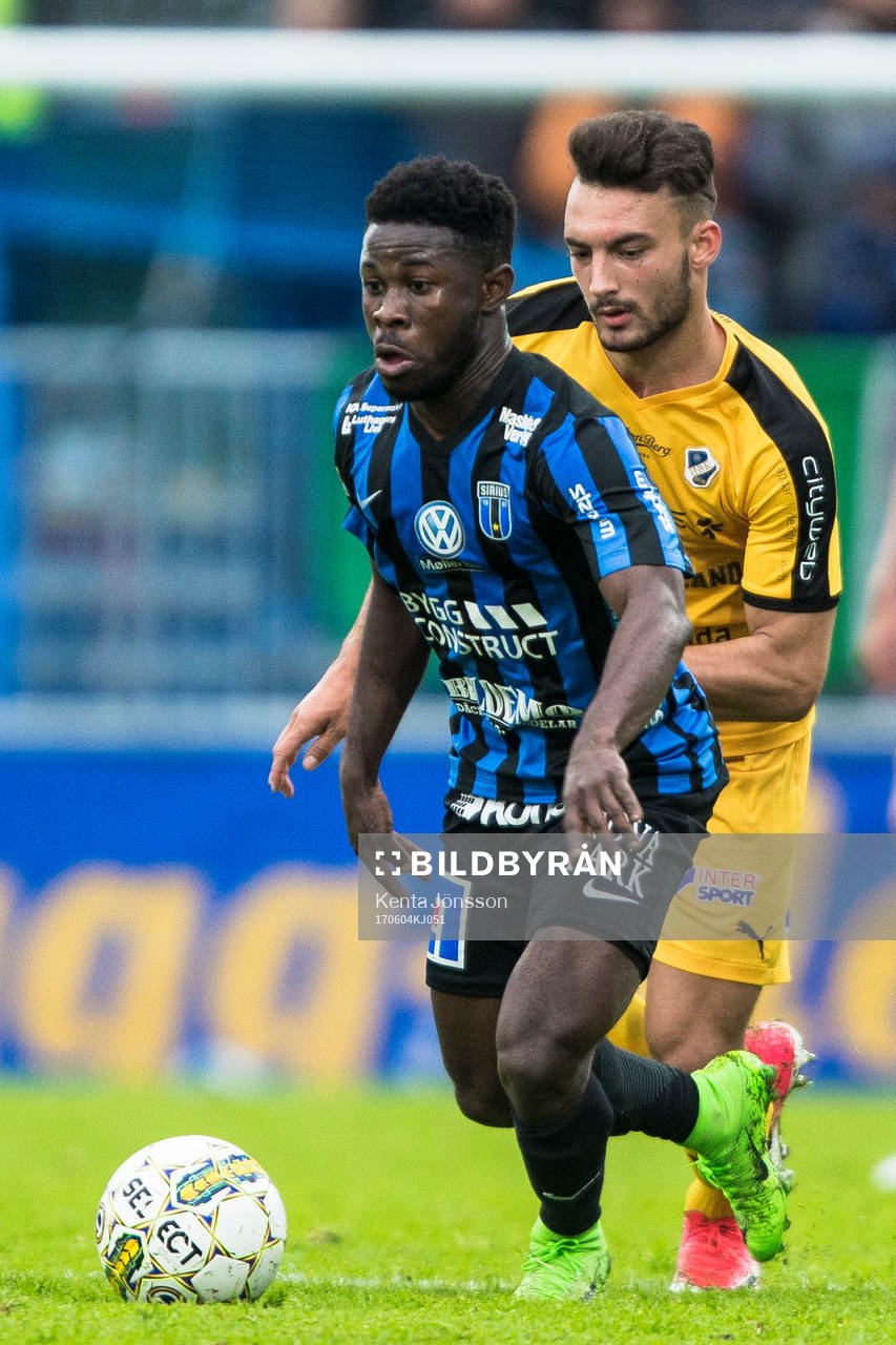 Sirius Kingsley Kofi Sarfo och Halmstads Sead Haksabanovic