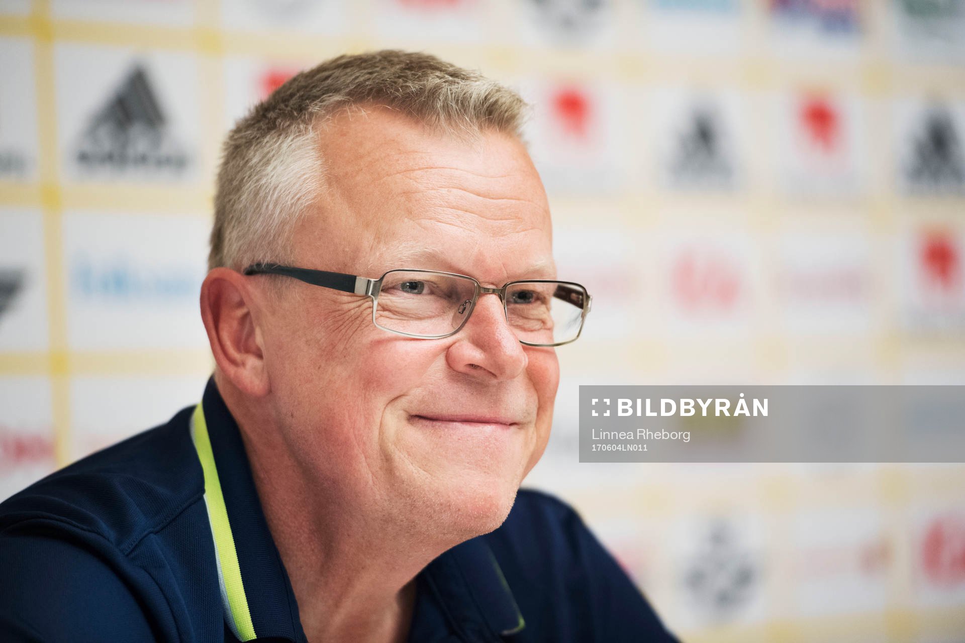 Sveriges förbundskapten Janne Andersson under en presskonferens anordnad av Svenska Fotbollsförbundet den 4 juni 2017 i Stockholm.