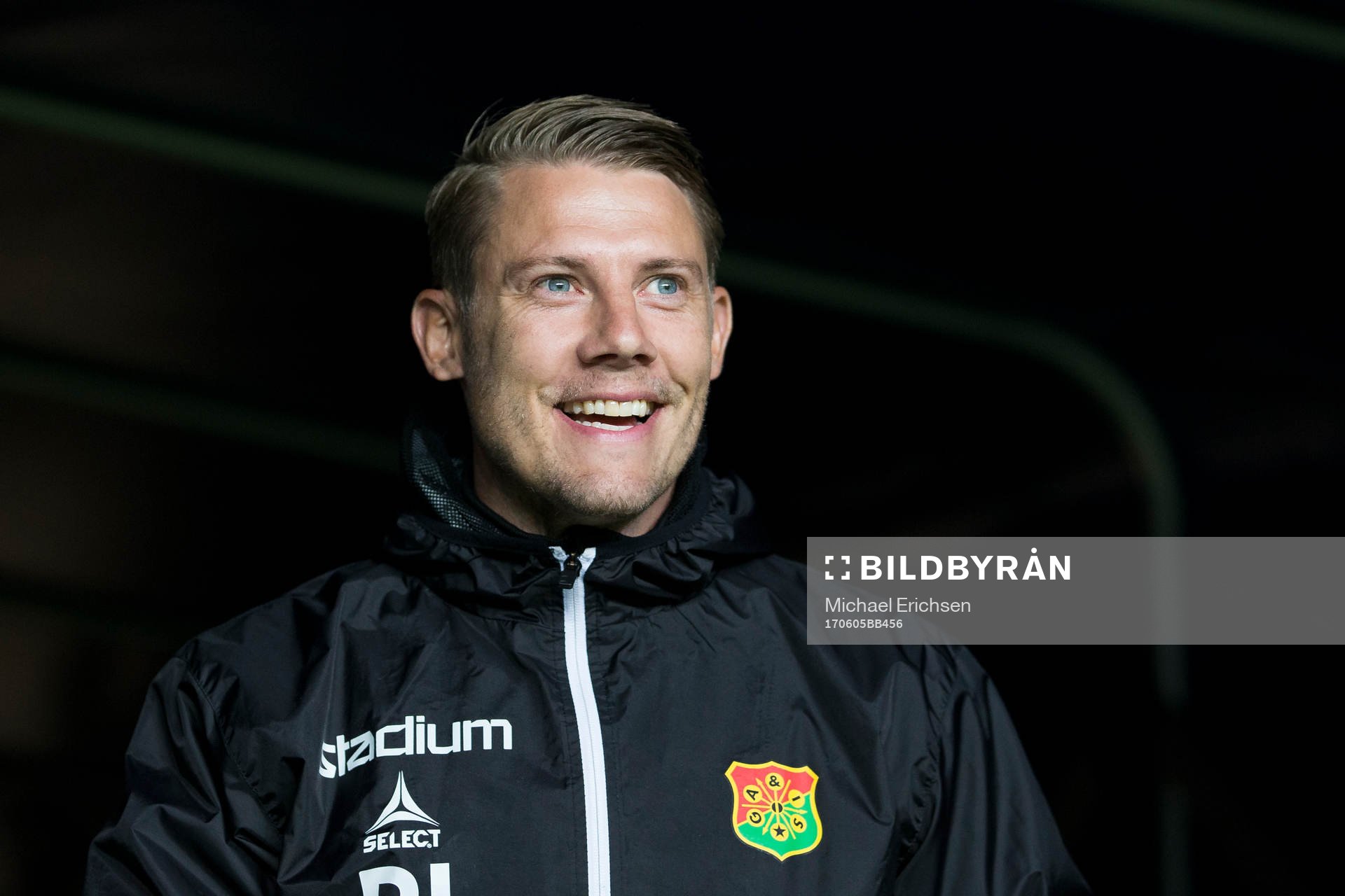 GAIS tränare Patrik Ingelsten innan fotbollsmatchen i