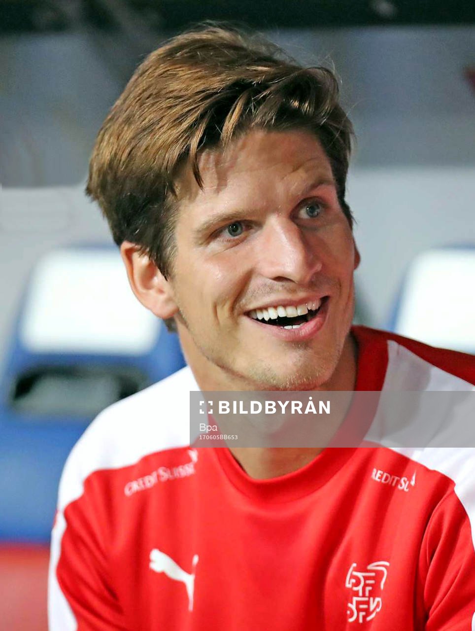Fotboll, VM 2018, Porträtt, Schweiz: Timm Klose, Schweiz, poserar för ett porträtt den 5 juni 2017