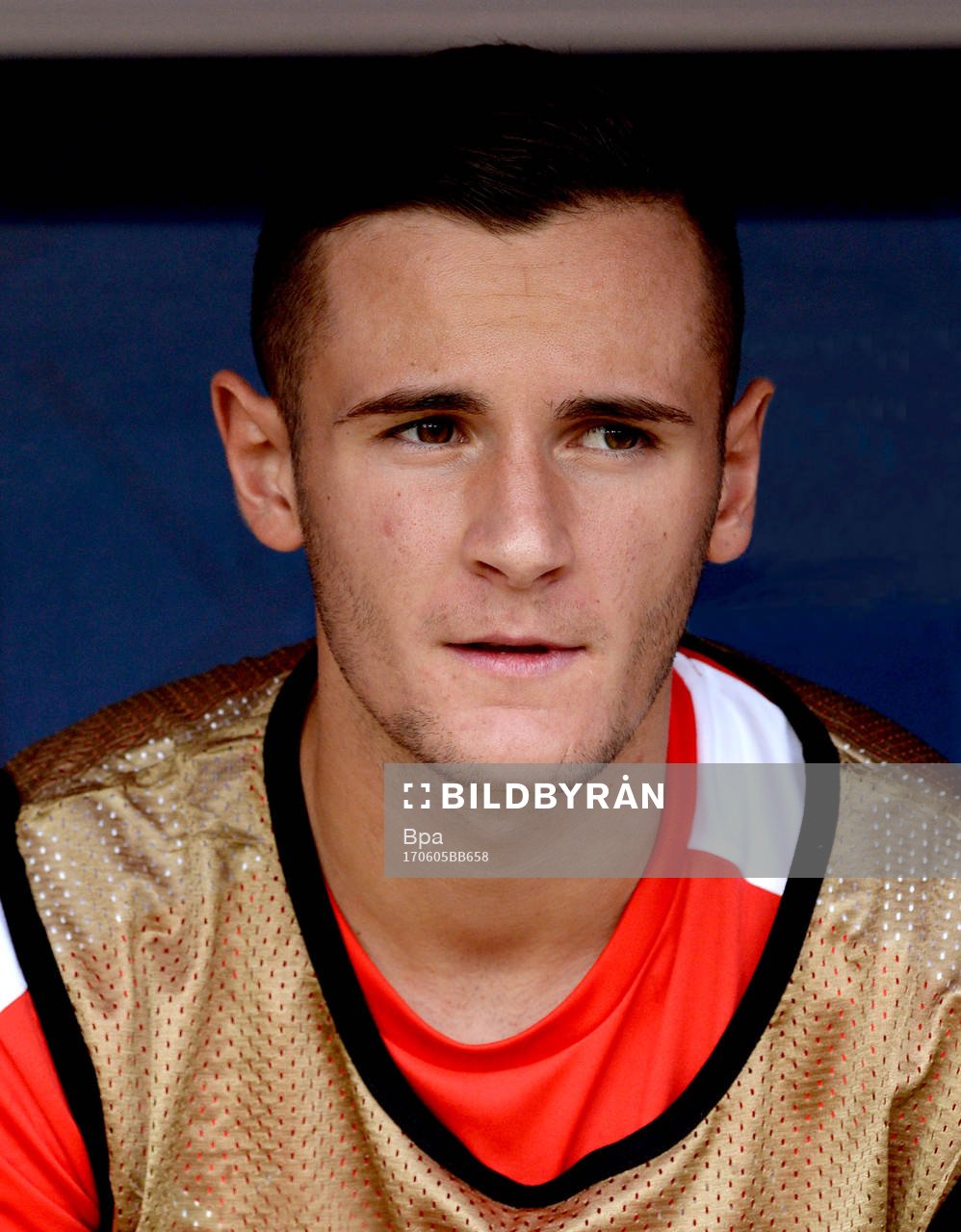 Fotboll, VM 2018, Porträtt, Schweiz: Shani Tarashaj, Schweiz, poserar för ett porträtt den 5 juni 2017