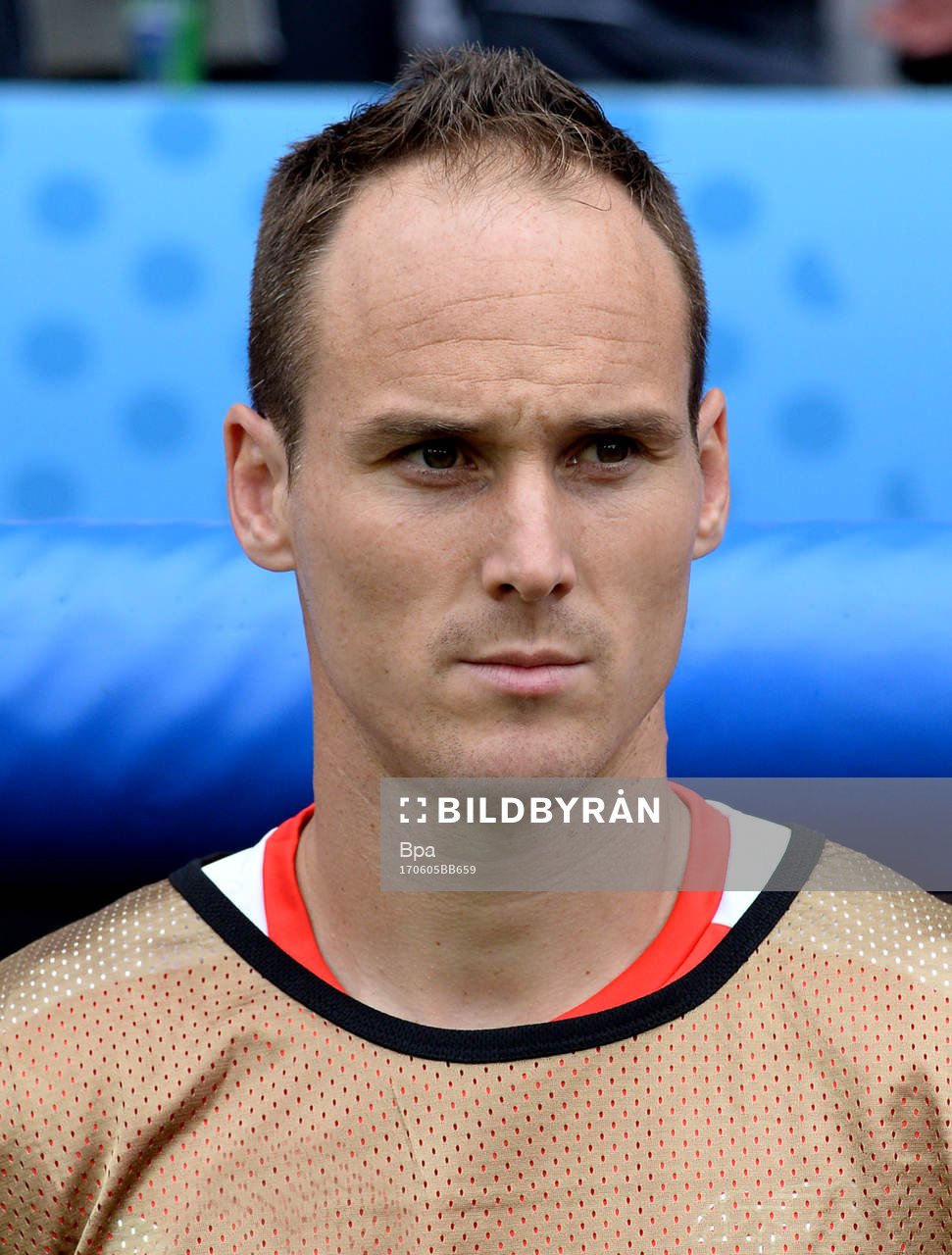 Fotboll, VM 2018, Porträtt, Schweiz: Steve Von Bergen, Schweiz, poserar för ett porträtt den 5 juni 2017