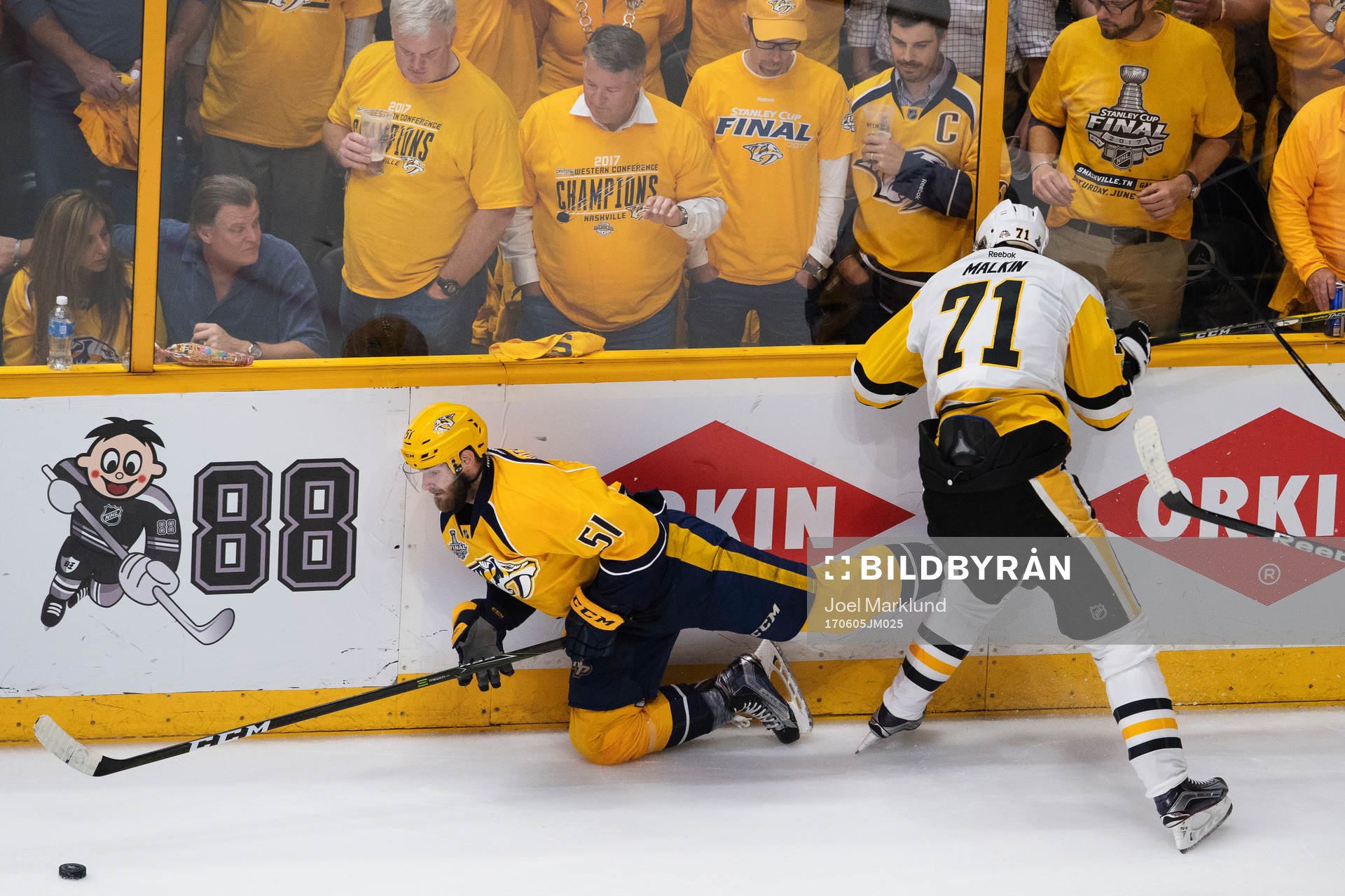 Nashvilles Austin Watson och Pittsburghs Evgeni Malkin