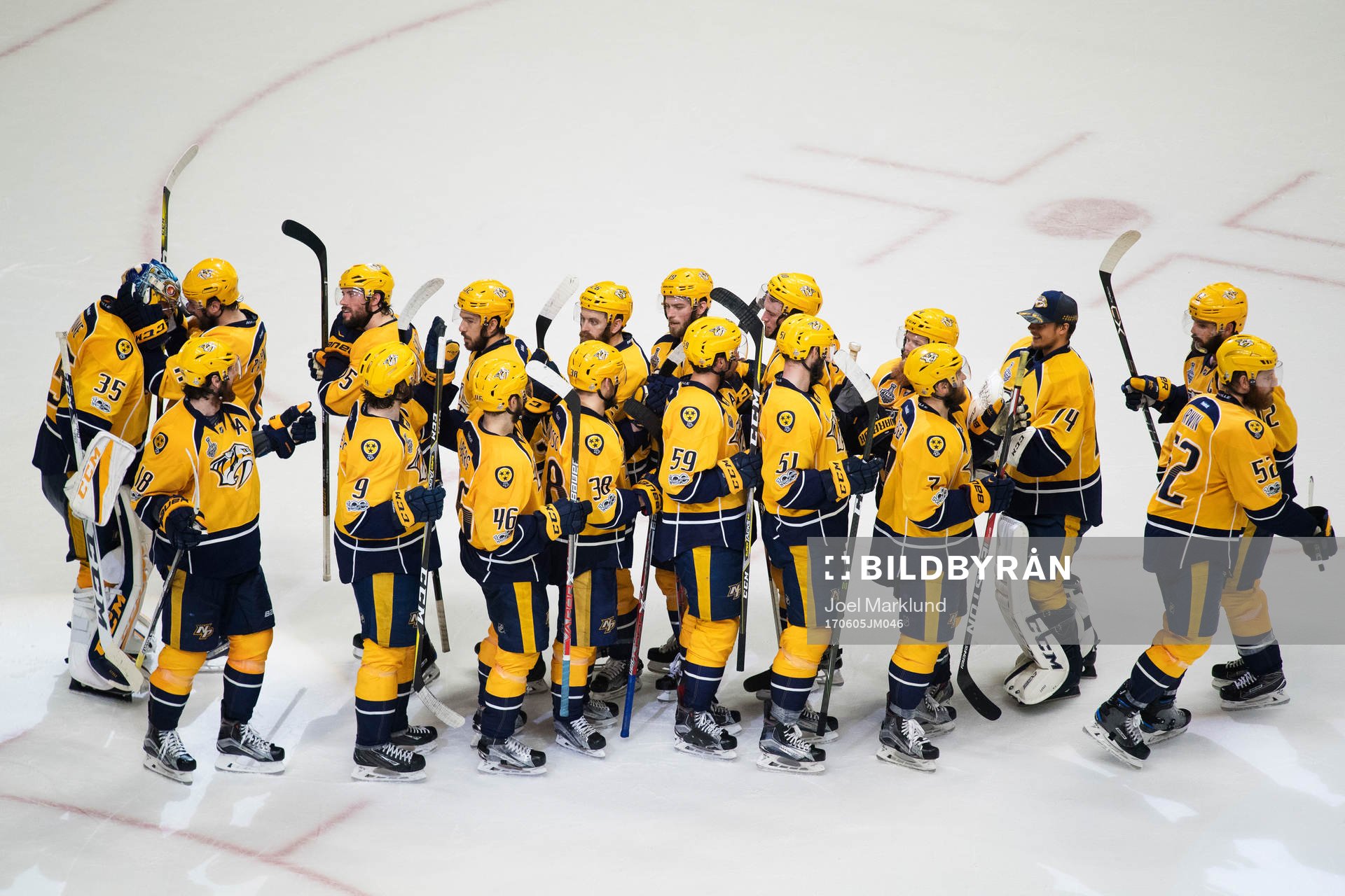 Nashvilles spelare jublar