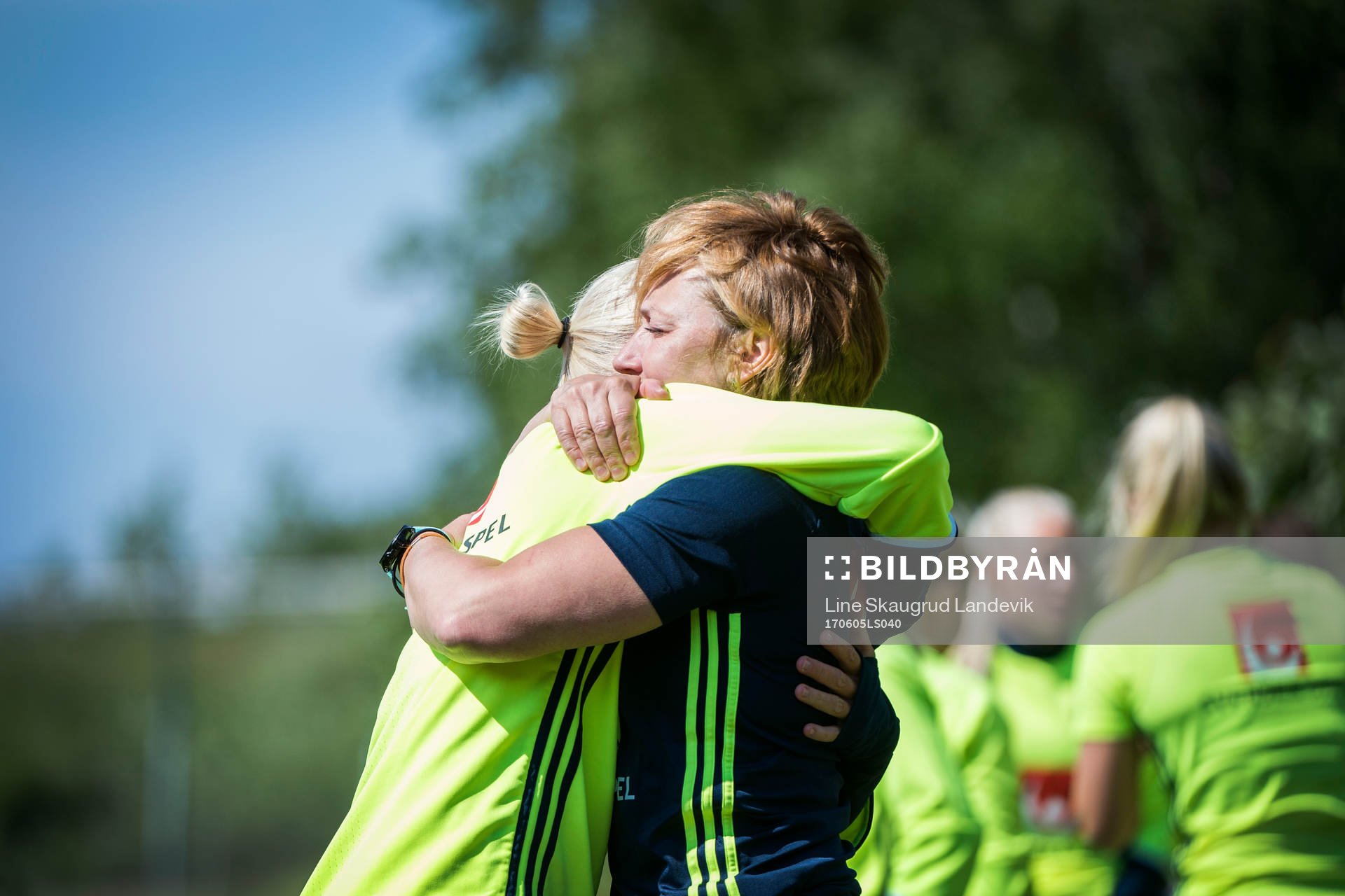 Caroline Seger och sjukgymnast Annica Näsmark
