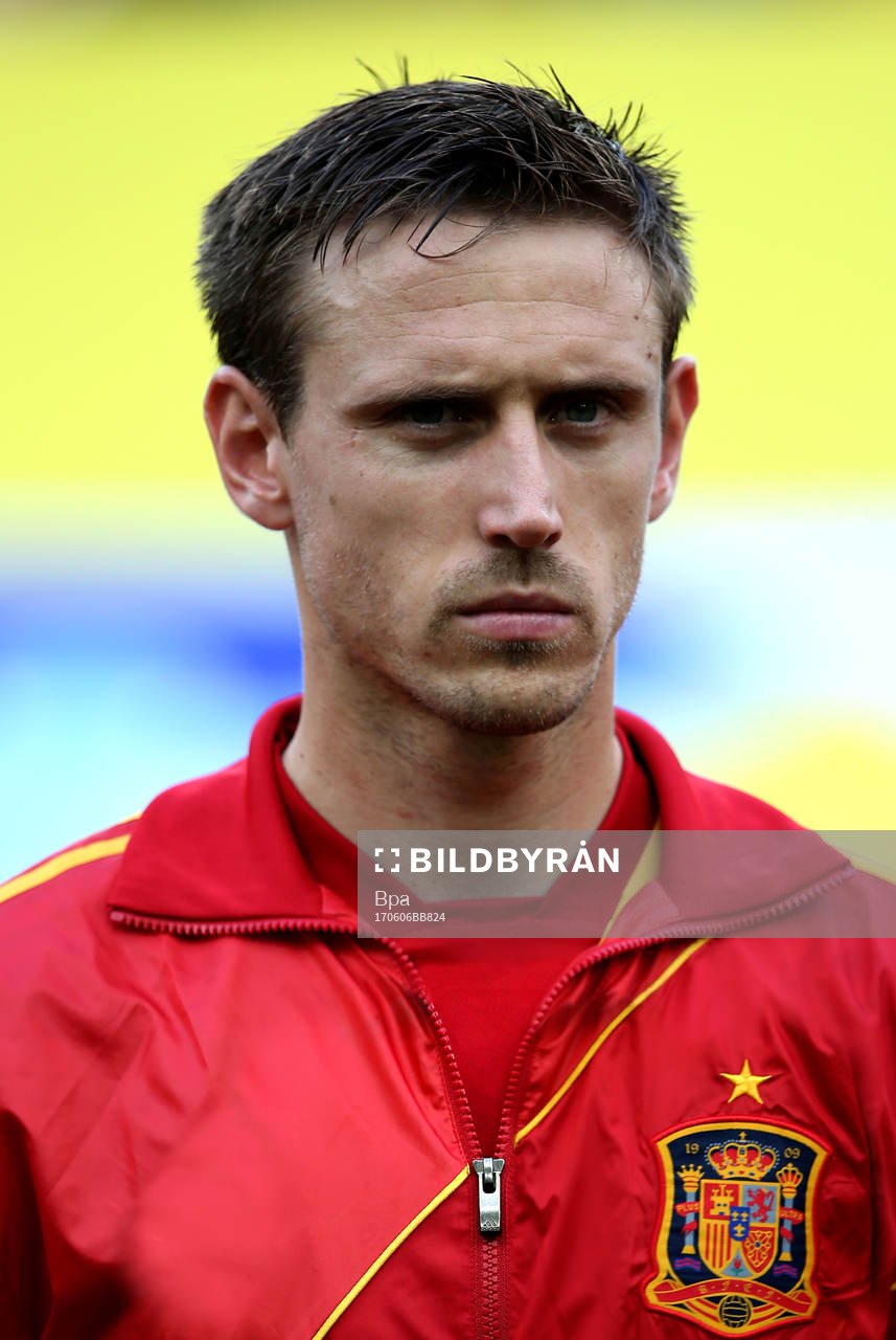 Fotboll, VM 2018, Porträtt, Spanien: Ignacio  Nacho  Monreal, Spanien, poserar för ett porträtt den 6 juni 2017
