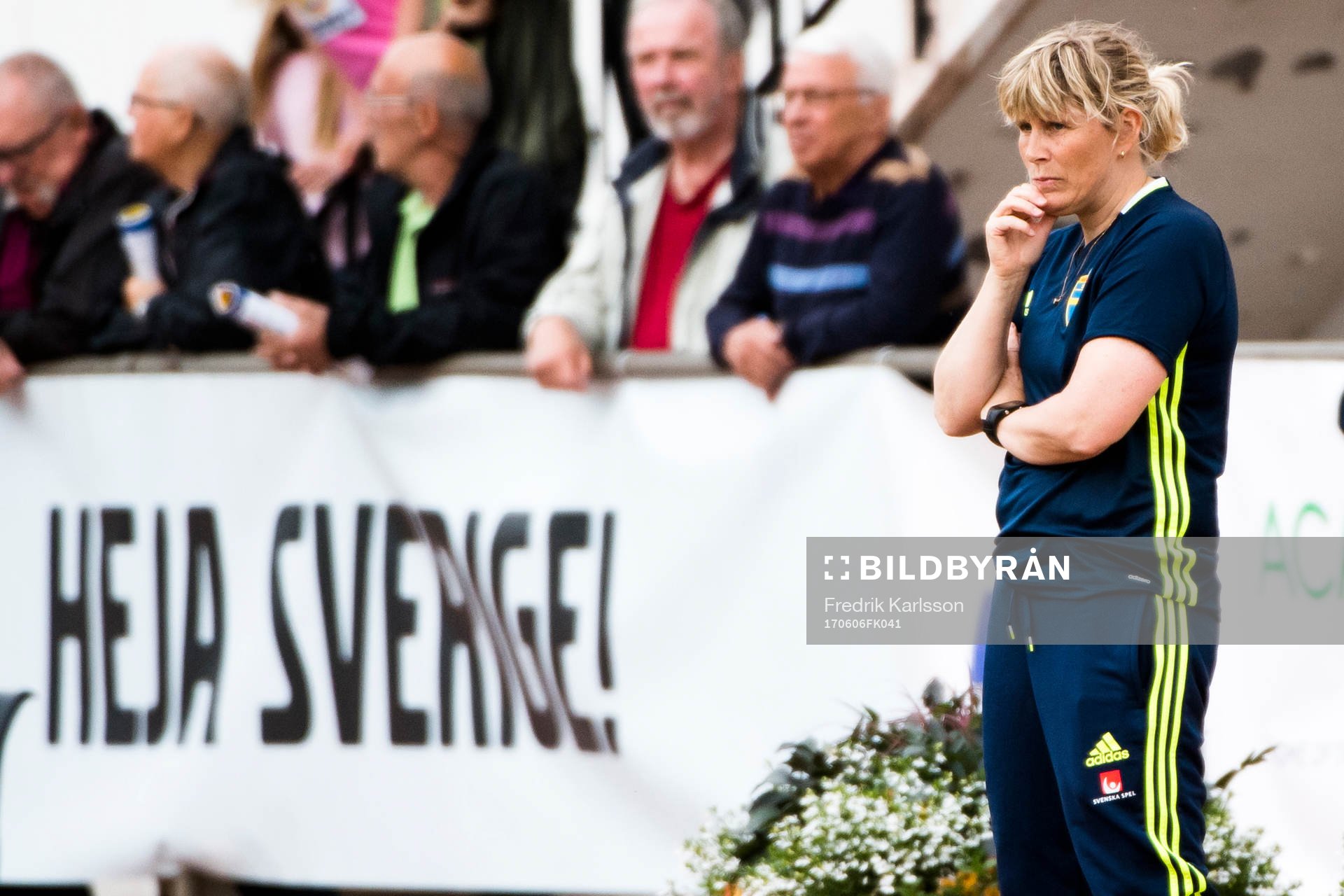 Sveriges tränare Anneli Andersén deppar