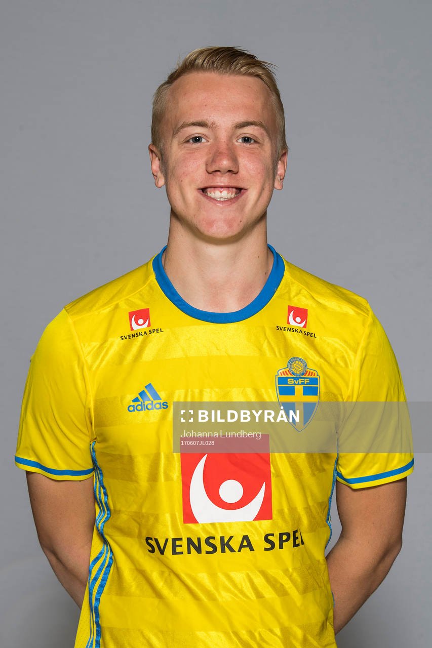 Isac Lidberg i P19 landslaget poserar för ett porträtt den 7 juni 2017 i Stockholm.