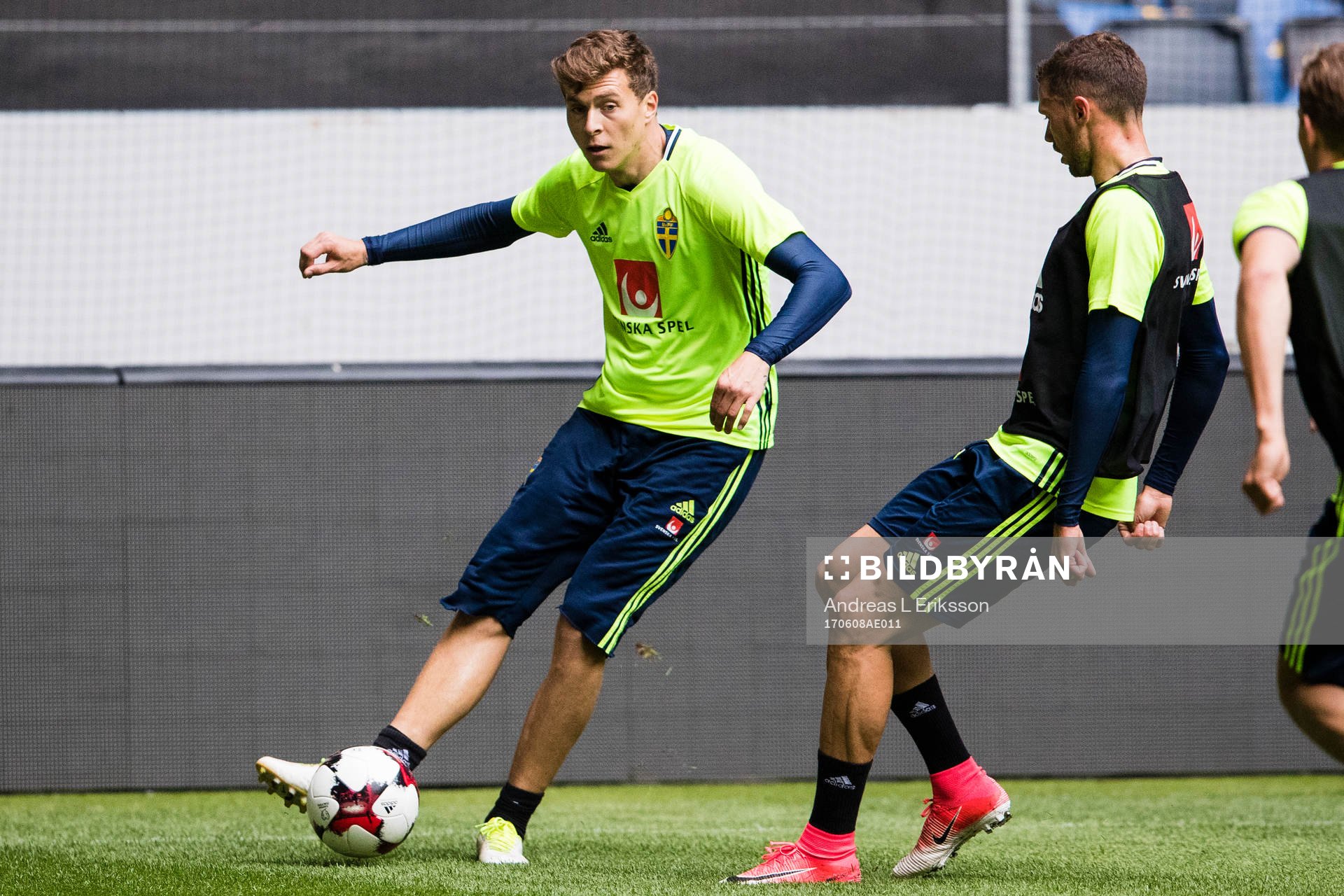 Sveriges Victor Nilsson Lindelöf och Marcus Berg