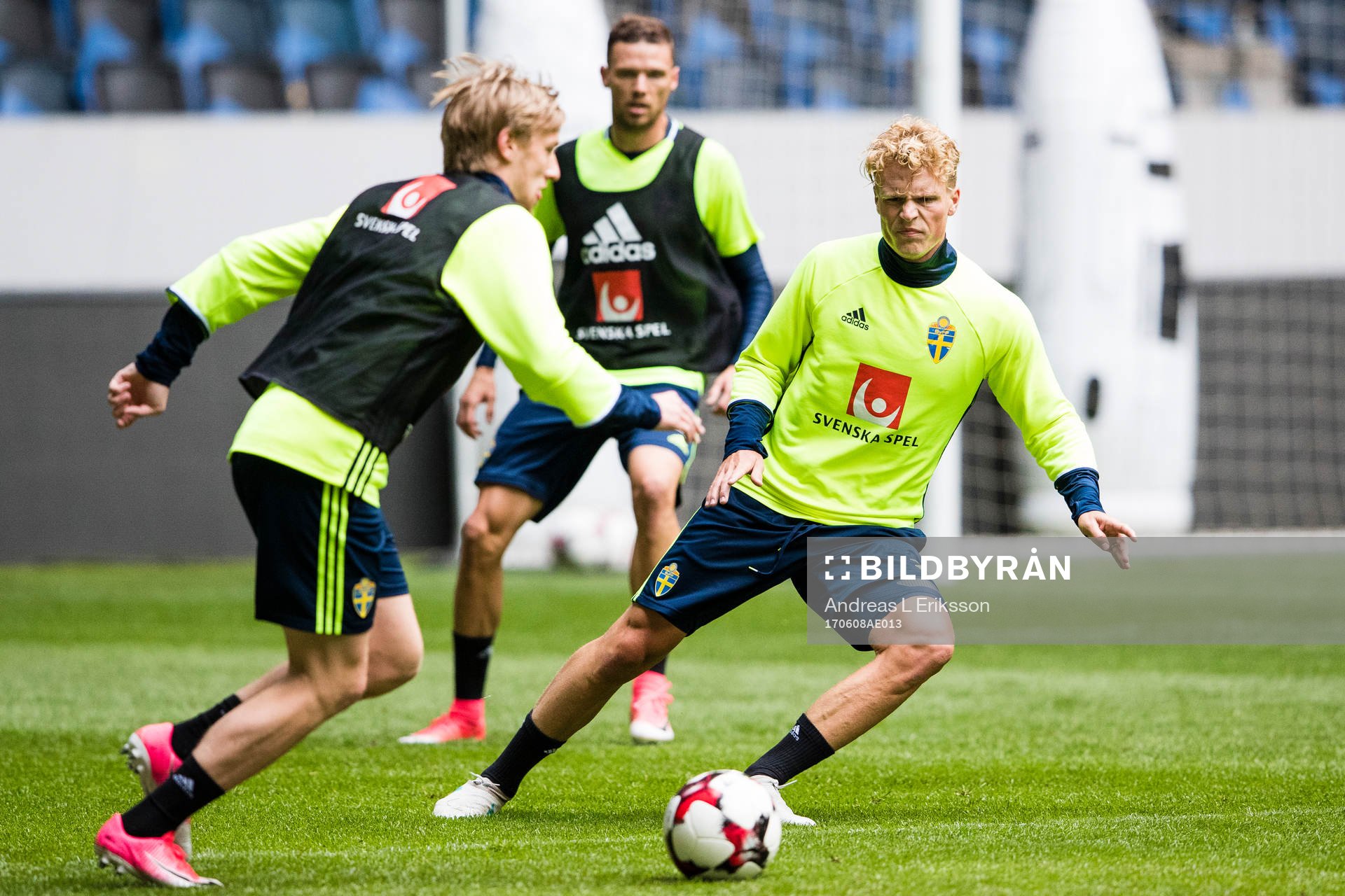 Sveriges Emil Forsberg, Marcus Berg och Oscar Hiljemark