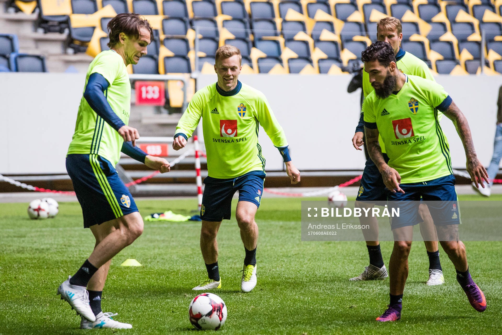 Sveriges Albin Ekdal, John Guidetti och Jimmy Durmaz