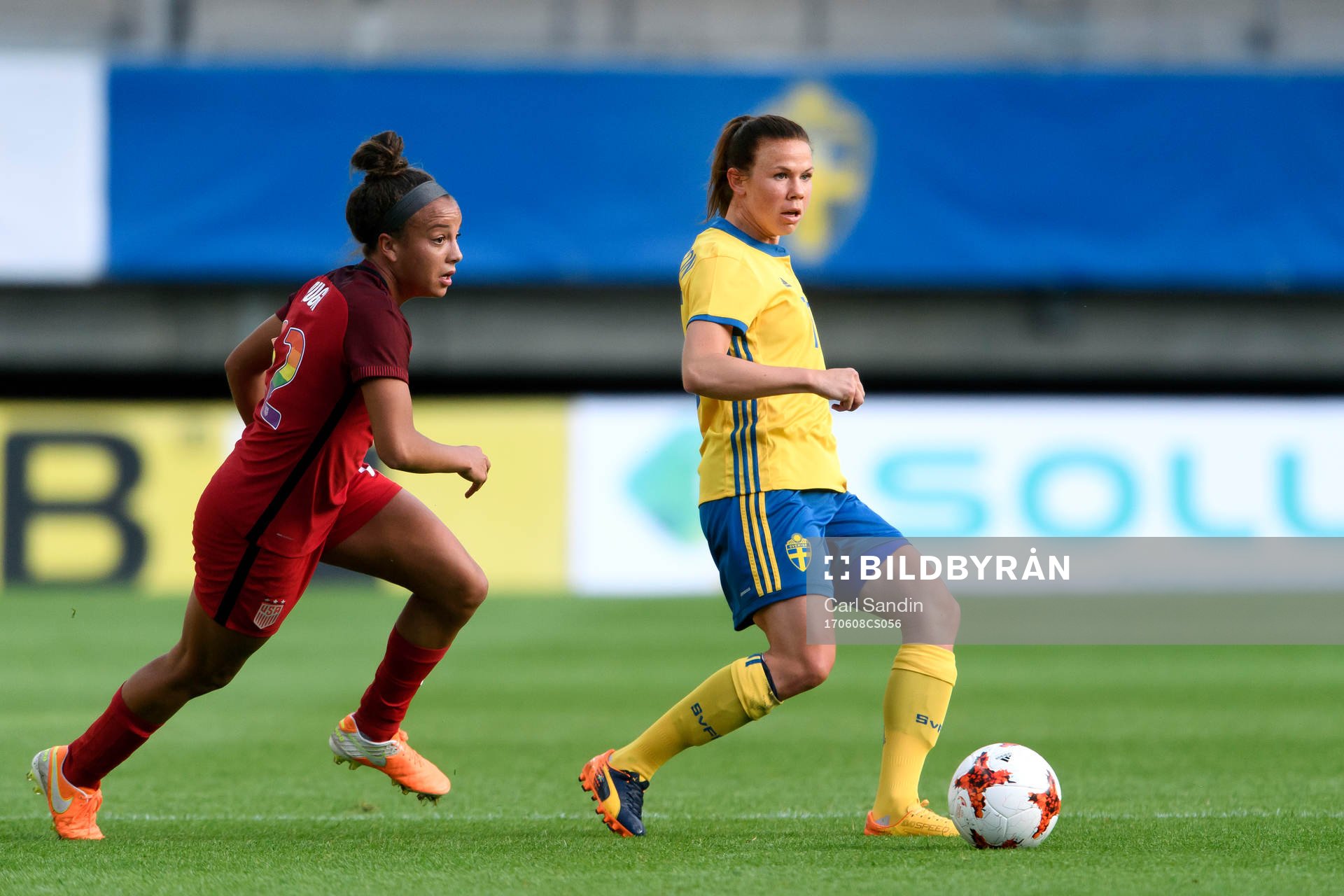 s Mallory Pugh och Sveriges Jessica Samuelsson