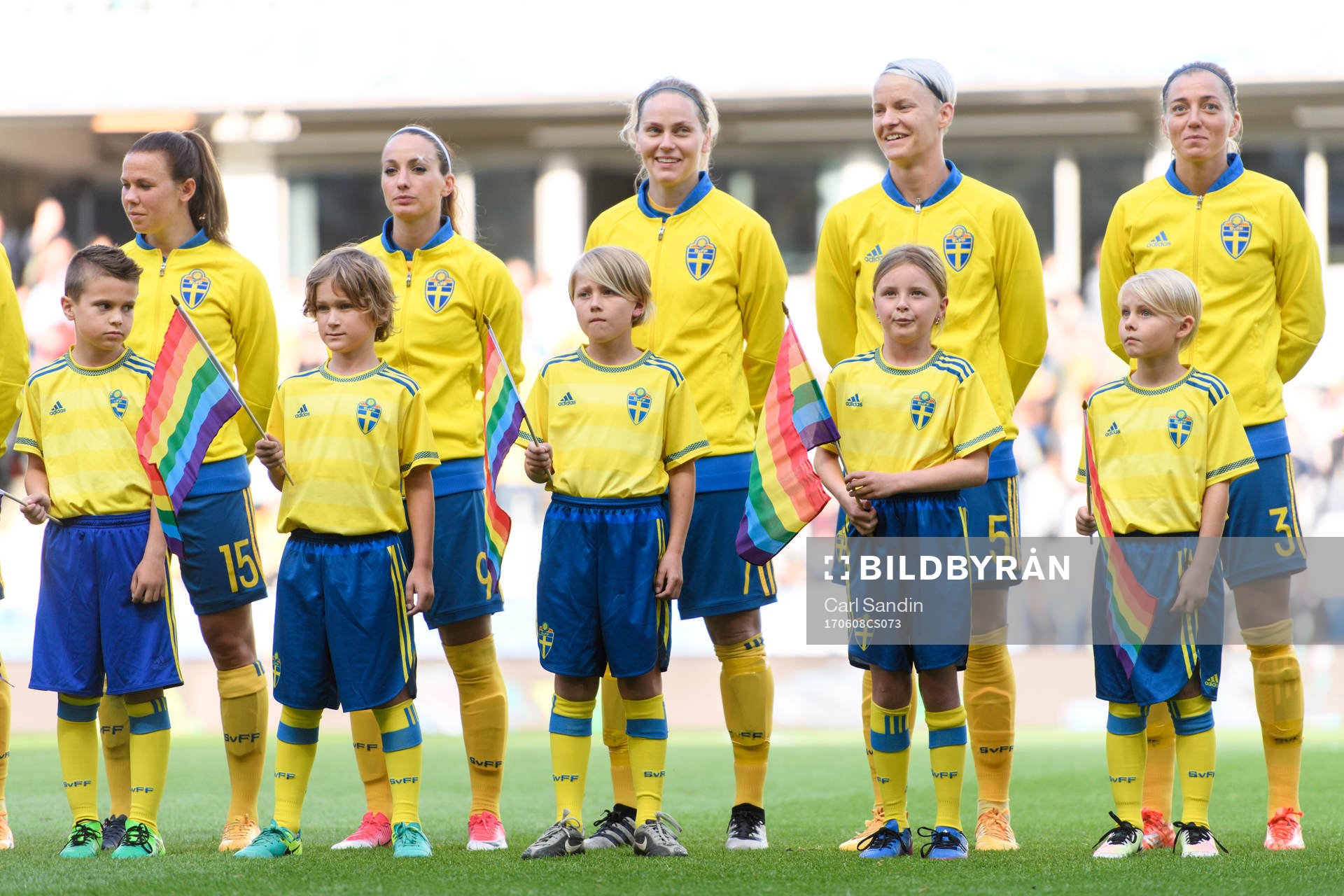 Sveriges Jessica Samuelsson, Kosovare Asllani, Lisa