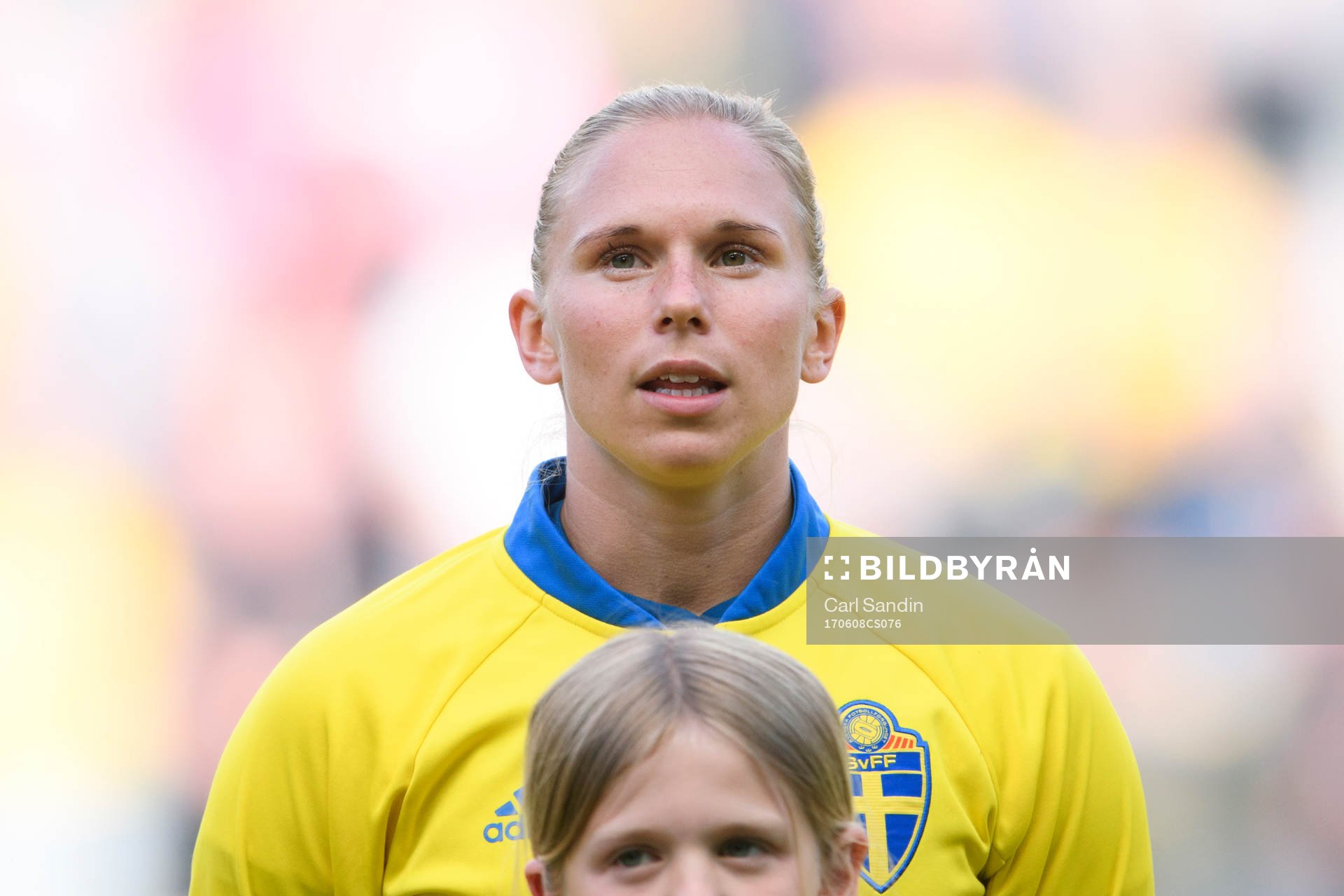 Sveriges Jonna Andersson vid lineup innan