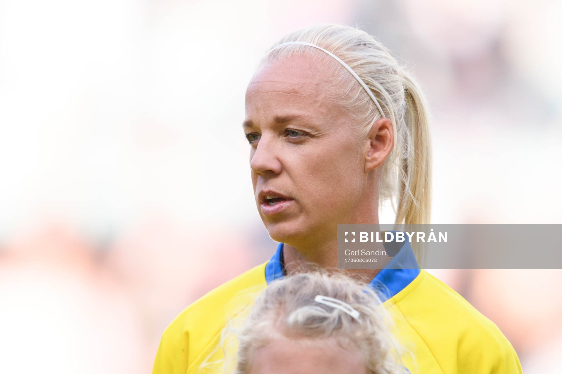 Sveriges Caroline Seger vid lineup innan