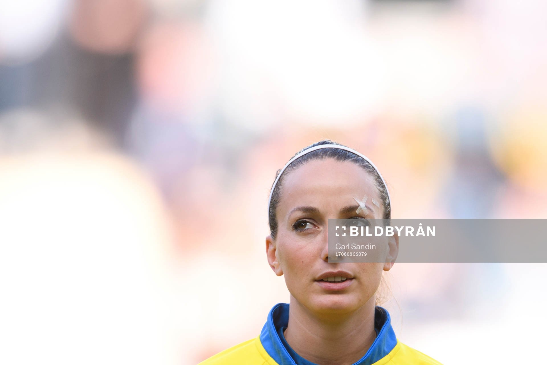 Sveriges Kosovare Asllani vid lineup innan